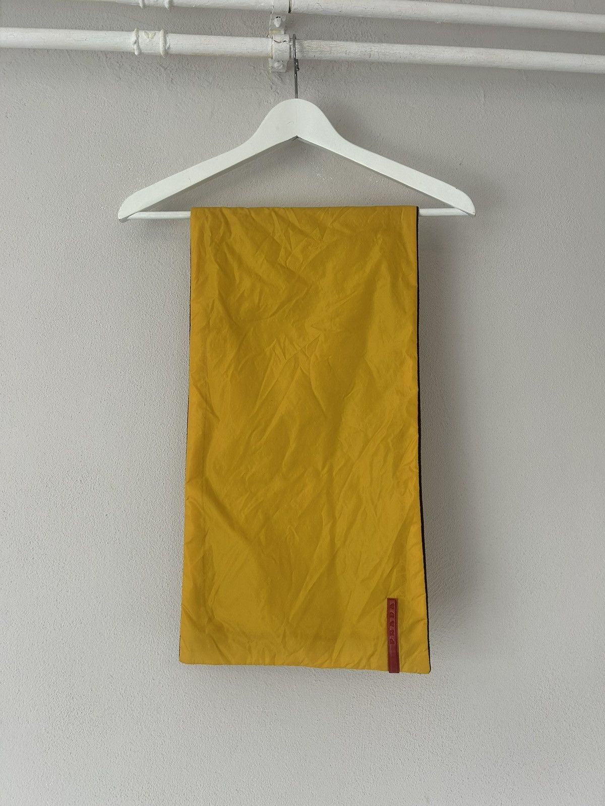 Prada Reversible Prada Scarf in Yellow Nylon and Brown Fleece Size ONE SIZE - 1 Thumbnail