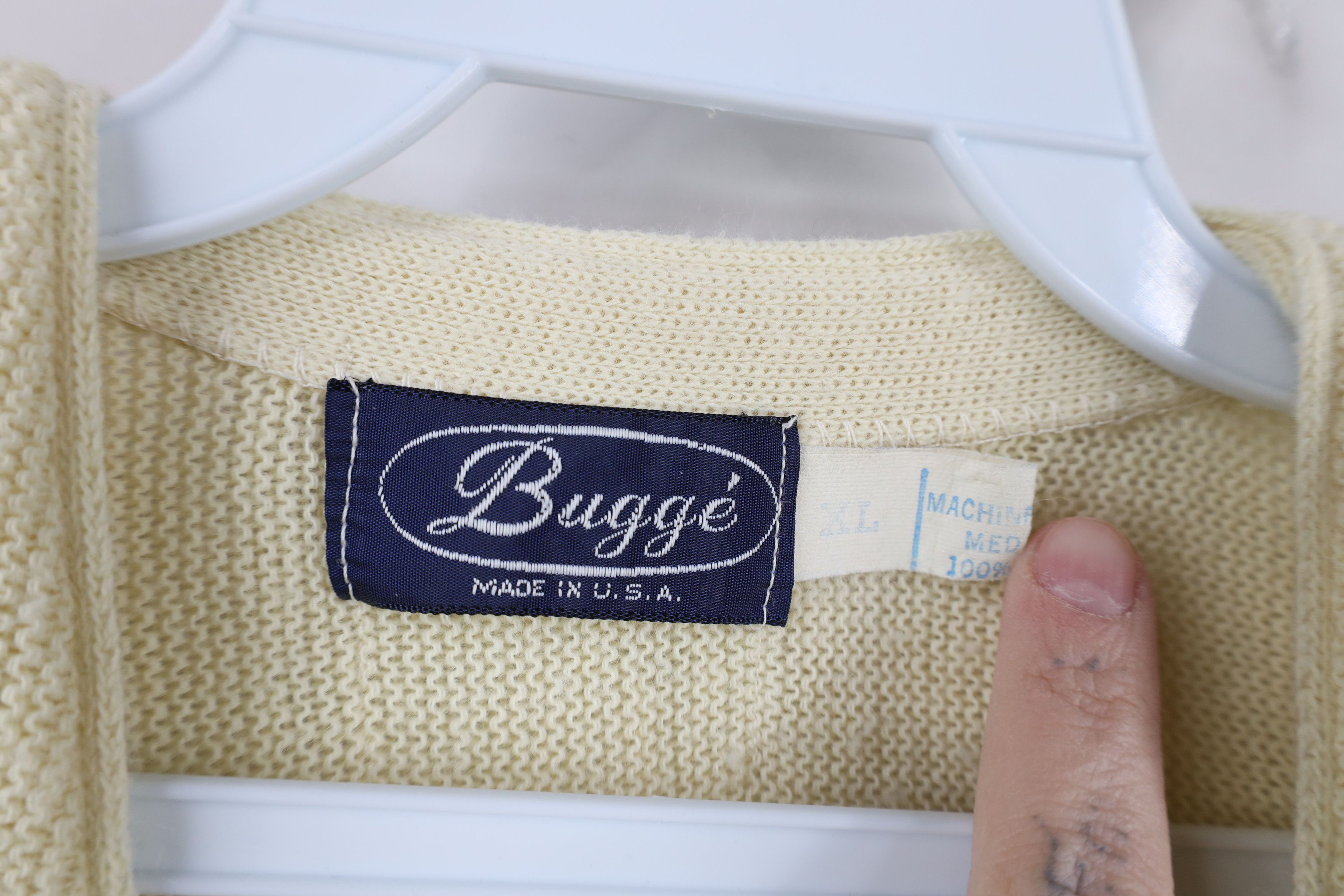 Vintage Vintage 50s 60s Streetwear Button Cardigan Sweater Beige USA Size US XL / EU 56 / 4 - 7 Thumbnail