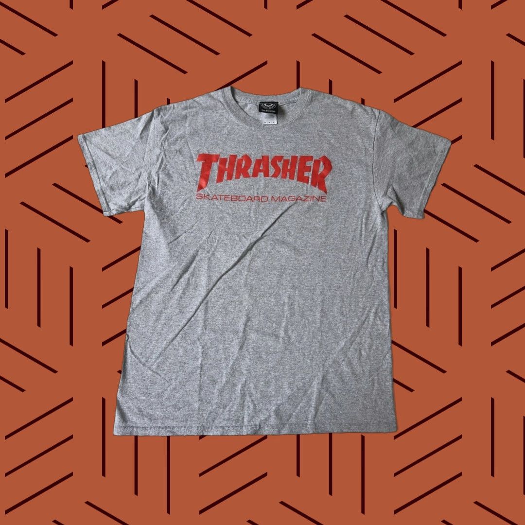 Thrasher Thrasher Shirt Gray Medium Logo Skateboarder Skater T-Shirt Mens Size M Vintage Size US M / EU 48-50 / 2 - 1 Thumbnail