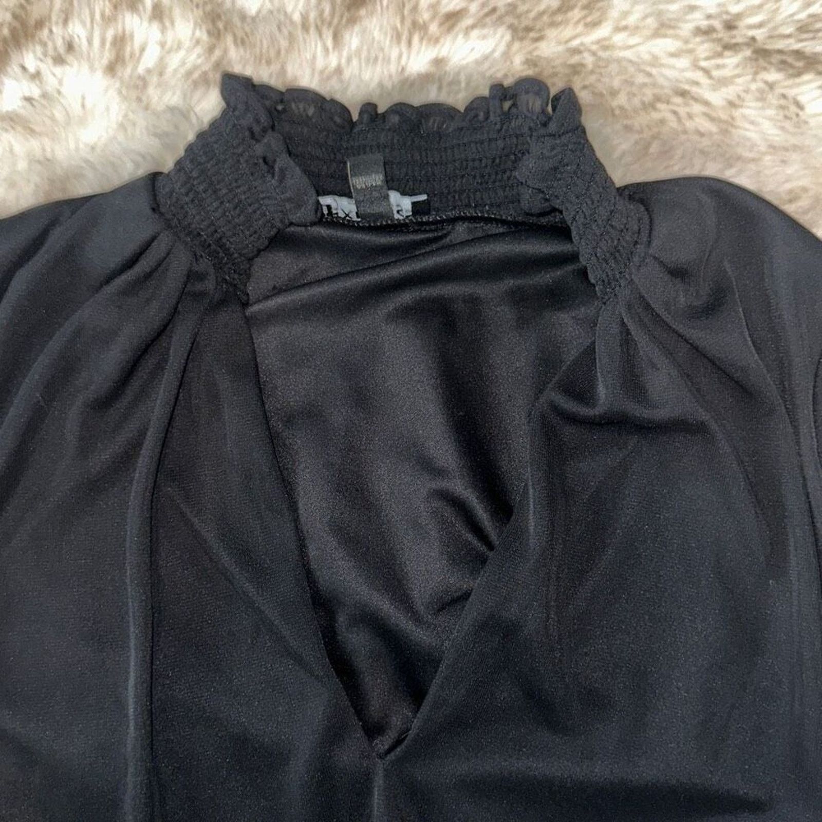 Express Express Black Mock Neck Long Sleeve Blouse | Sz XS Size XS / US 0-2 / IT 36-38 - 3 Thumbnail