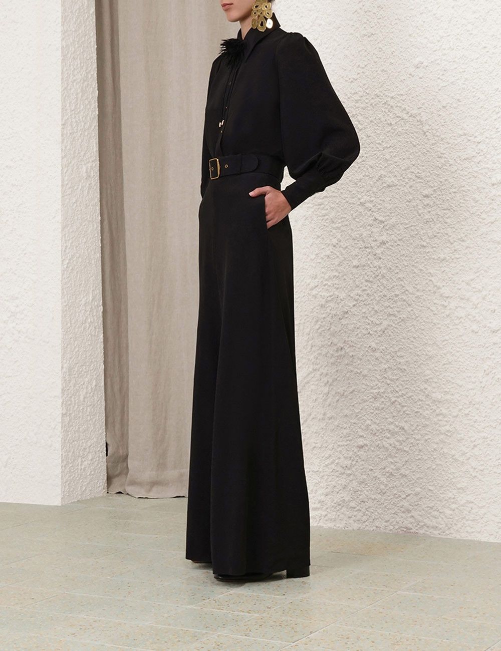 Zimmermann oc11z0825 Blouson Shirt in Black Size S / US 4 / IT 40 - 3 Thumbnail