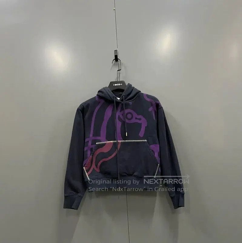 Kenzo KENZO Navy Cotton Women's Cropped Long Sleeve Hoodie . Size S / US 4 / IT 40 - 1 Thumbnail