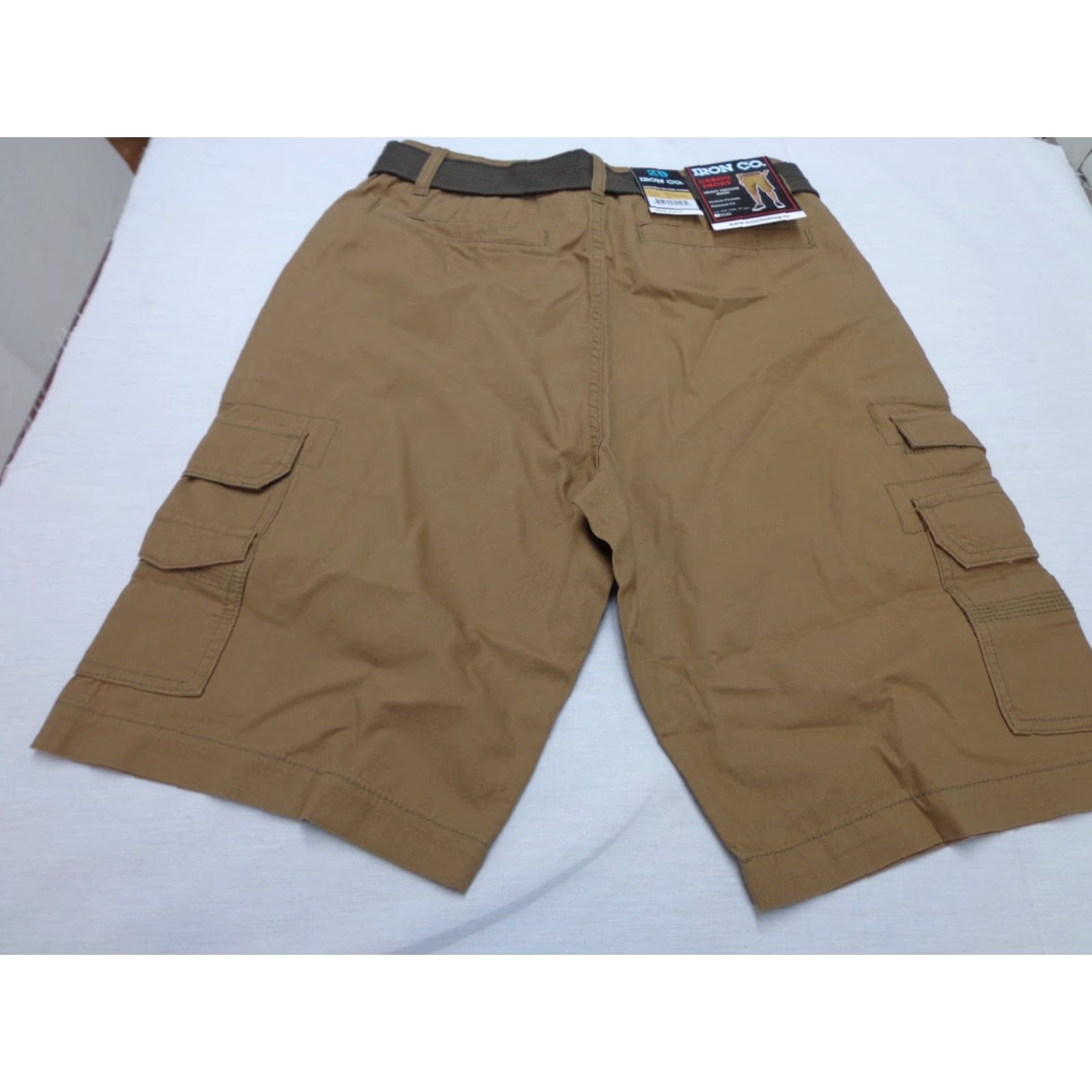 Vintage VINTAGE IRON CO. Cargo Shorts Belted Brown 29 Men - Cargo Belted Shorts Tobacco Brown Size 29 NEW Size US 29 - 3 Thumbnail