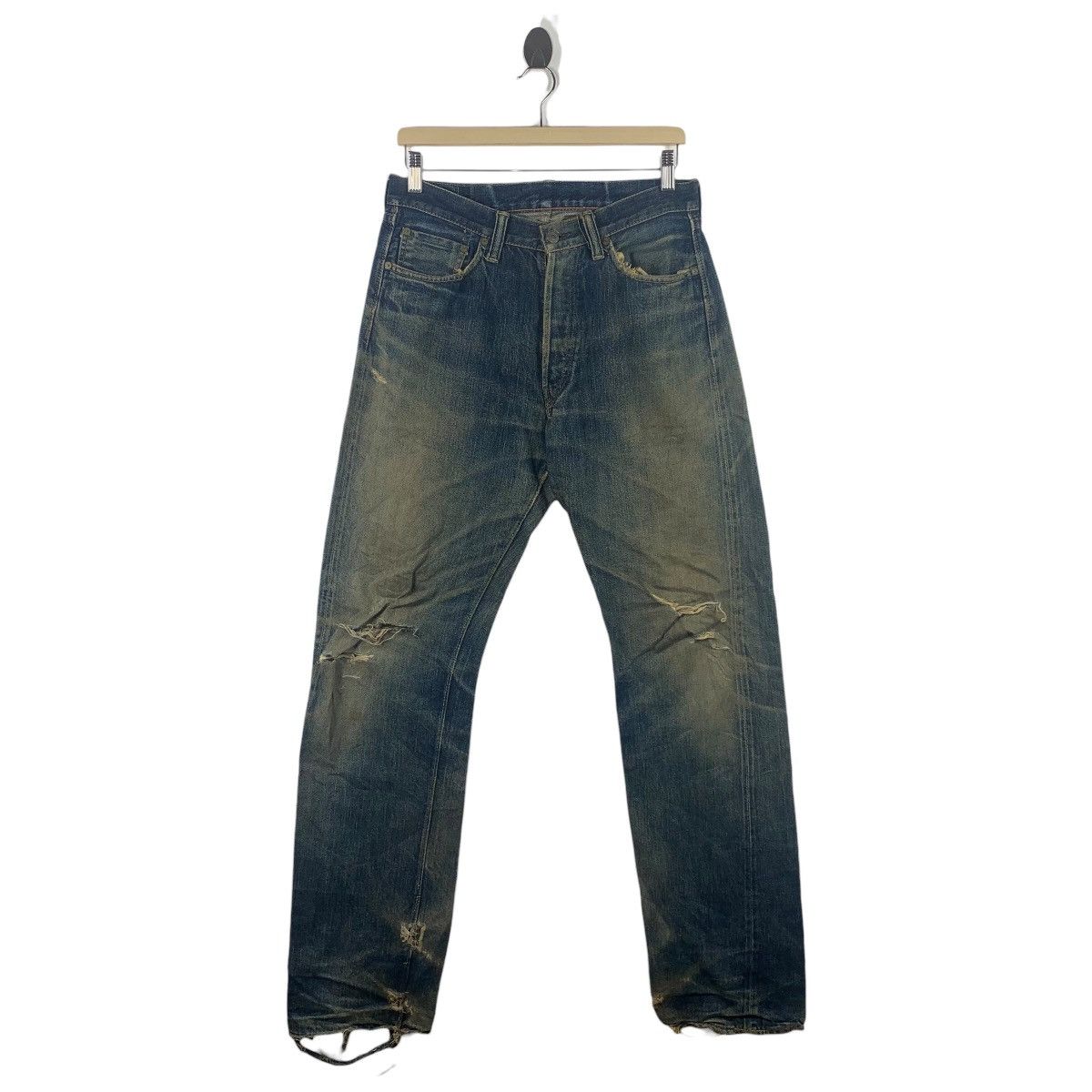 Full Count & Co. × Japanese Brand Vintage FULL COUNT & CO selvedge distressed blue jeans Size US 30 / EU 46 - 1 Thumbnail