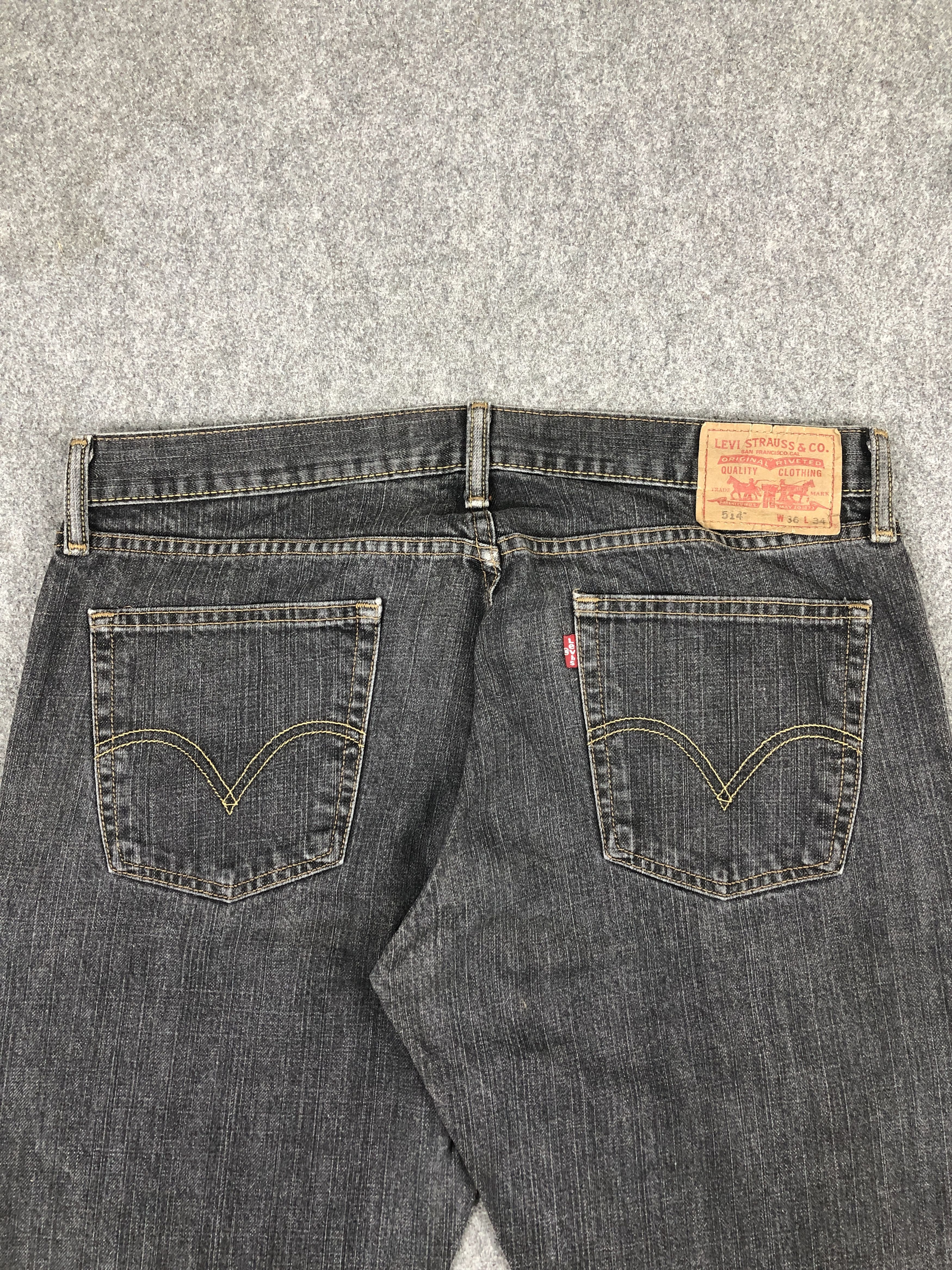 Levi's Distressed Vintage Levis 514 Black Jeans DP2367 Size US 36 / EU 52 - 4 Thumbnail