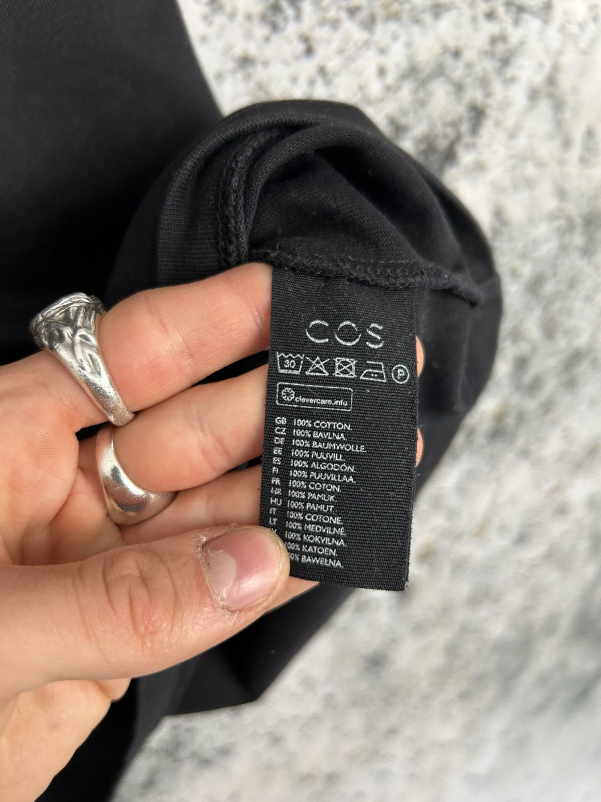 Designer COS Avant Garde Black Blank Tee Heavy Grunge Designer Size US M / EU 48-50 / 2 - 5 Thumbnail