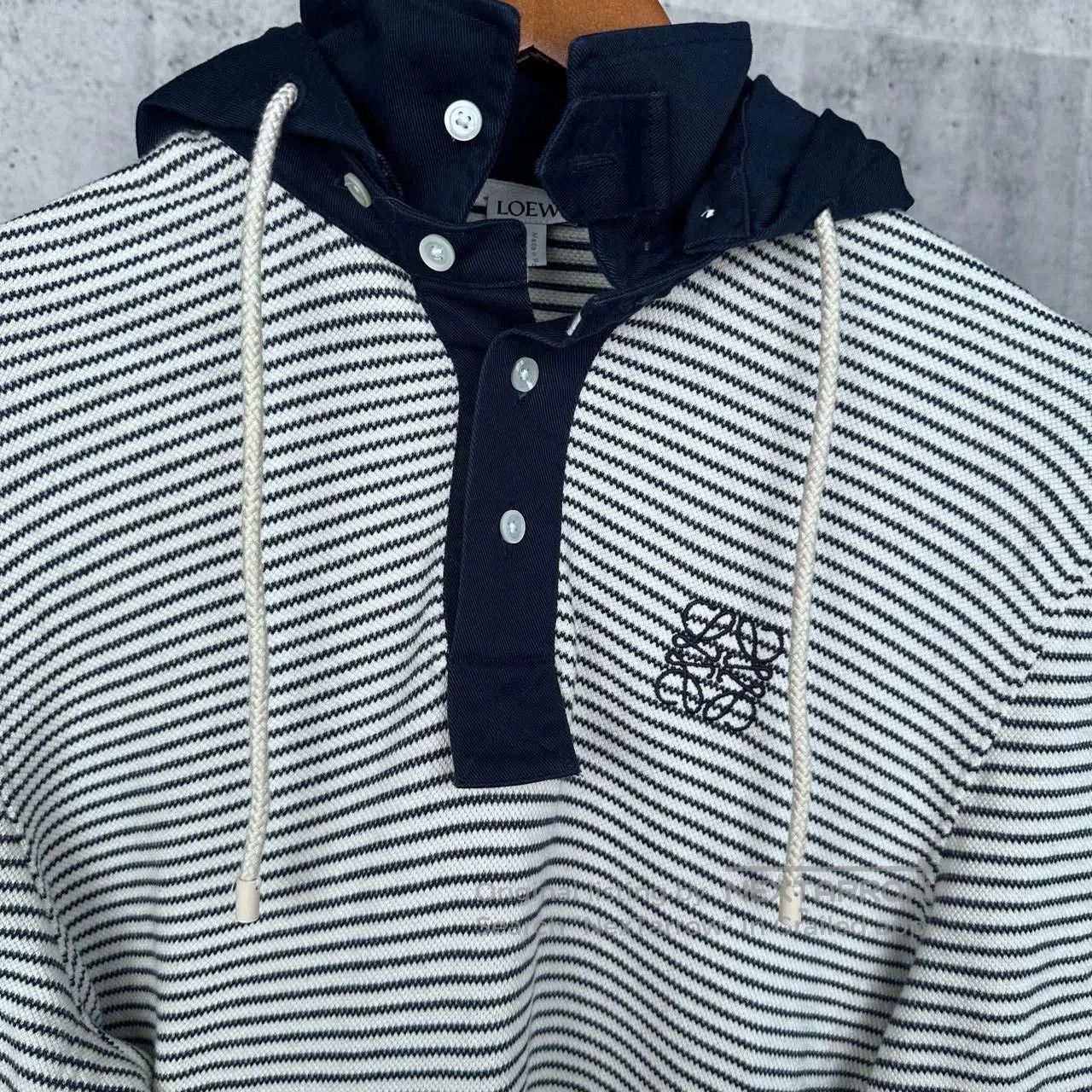Loewe stylish black and white striped hoodie. Size US S / EU 44-46 / 1 - 4 Thumbnail