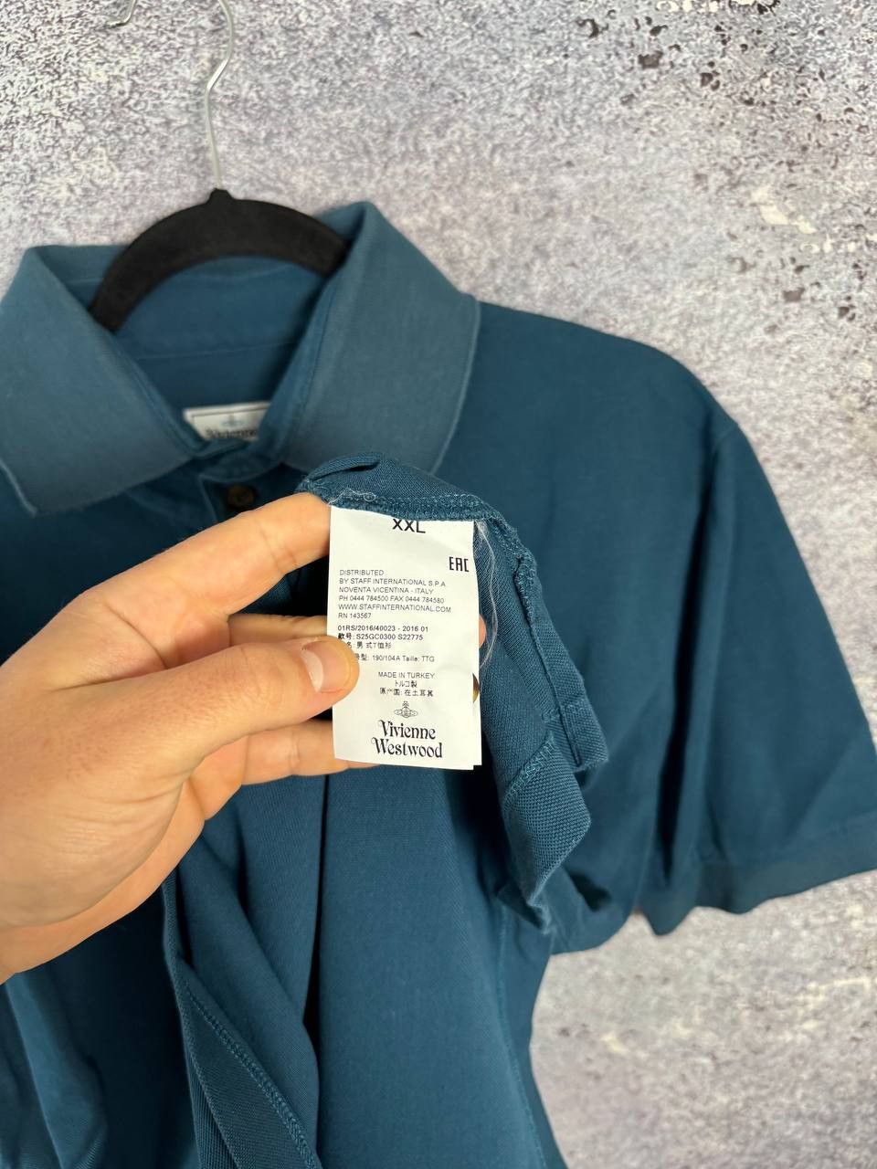 Vivienne Westwood Vivienne Westwood Orbital Embroidered Men's Blue Polos Size US XXL / EU 58 / 5 - 11 Thumbnail