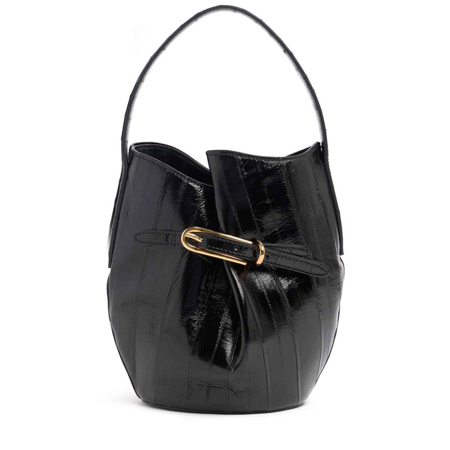 Liffner LIFFNER Belted Mini Black Eel Top Handle Bag New And Authent Size ONE SIZE - 3 Thumbnail