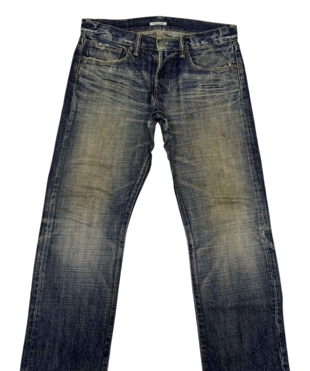 Eternal 🔥ETERNAL MADE IN JAPAN MUD DISTRESSED DENIM JEANS Size US 32 / EU 48 - 3 Thumbnail