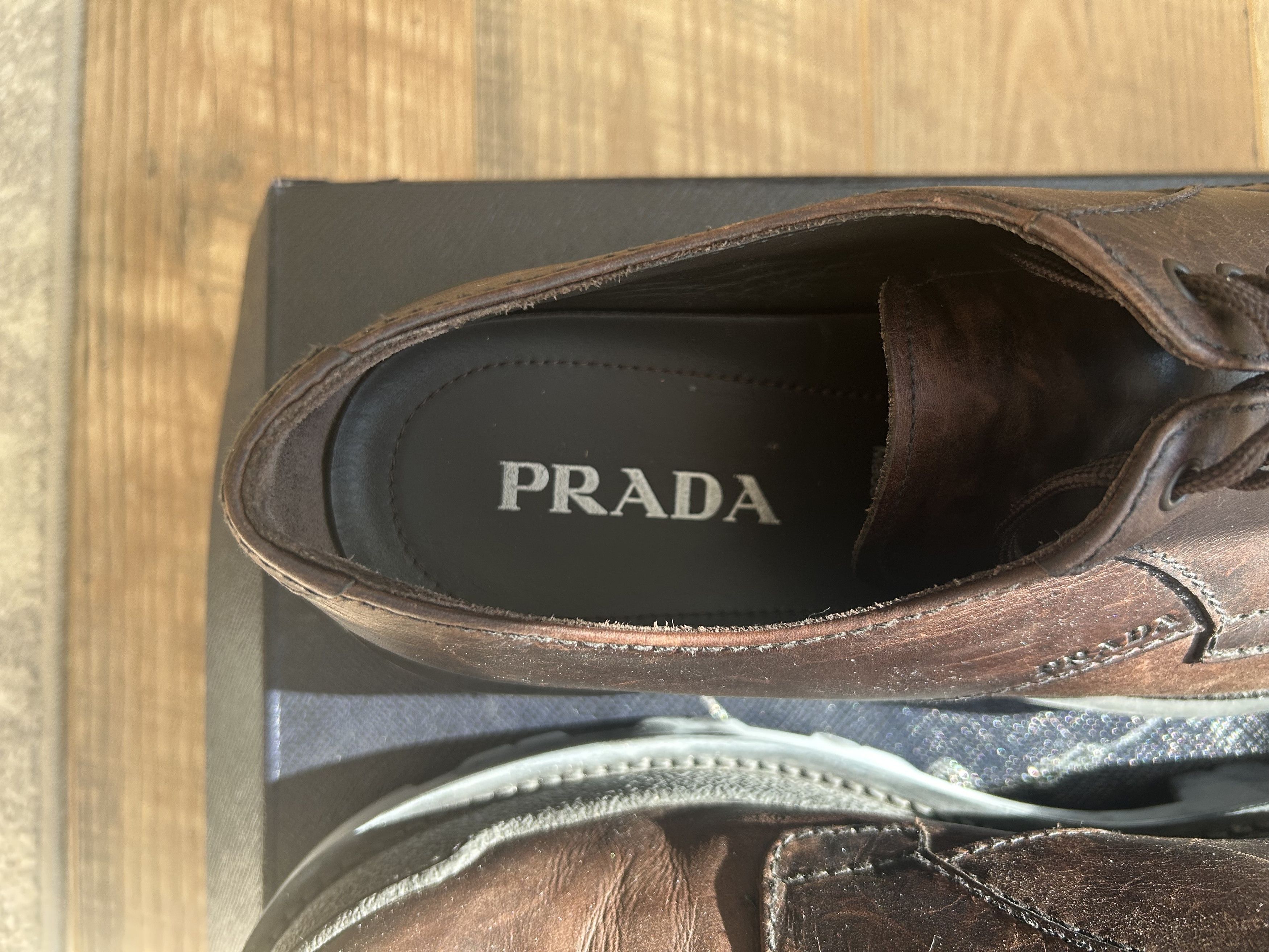 Prada Prada Pull Up Derby Size US 11 / EU 44 - 4 Thumbnail