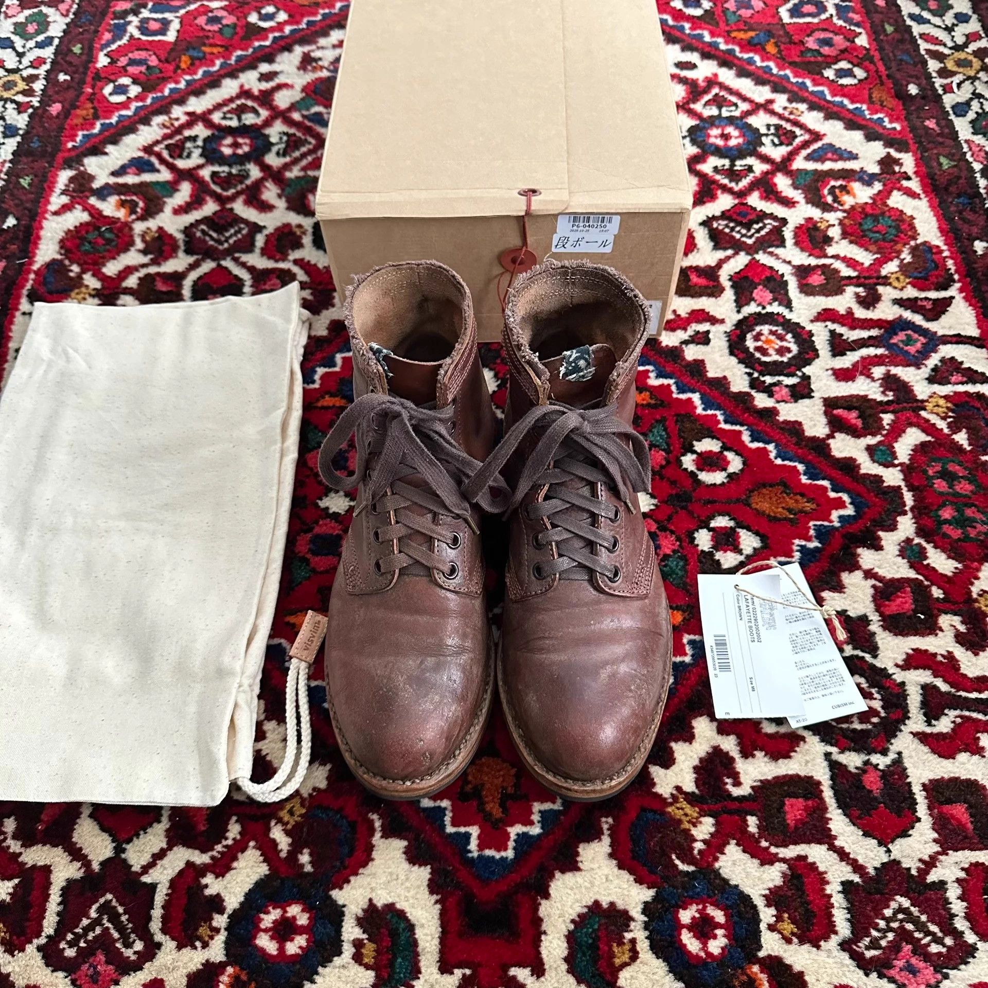 visvim 22aw ict lafayette mud-dyed boots 8