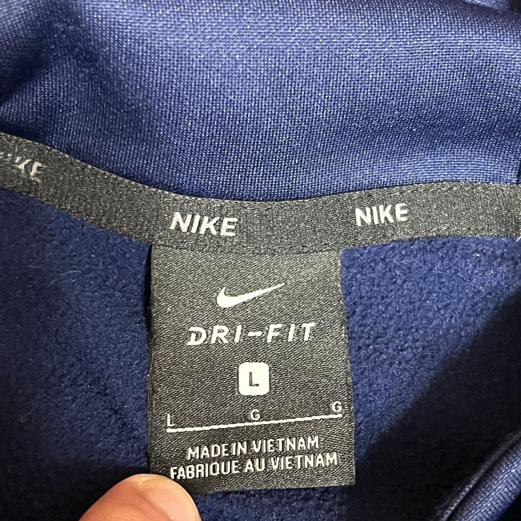 Nike Nike Dri-Fit Pullover Hoodie Men L Blue Camouflage Logo Fleece Pocket Hooded Size US L / EU 52-54 / 3 - 7 Thumbnail
