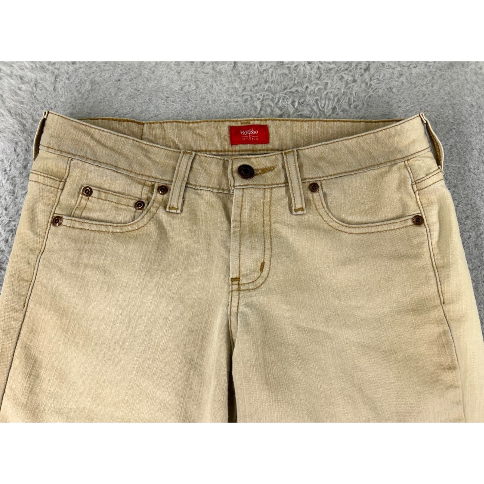 Mossimo MOSSIMO Jeans Women 5-Pocket Flared Denim Beiges Mid Rise 27x30 Regular Size 3 Stretch Cotton Blend Adult Womens Size 26" / US 2 / IT 38 - 4 Thumbnail