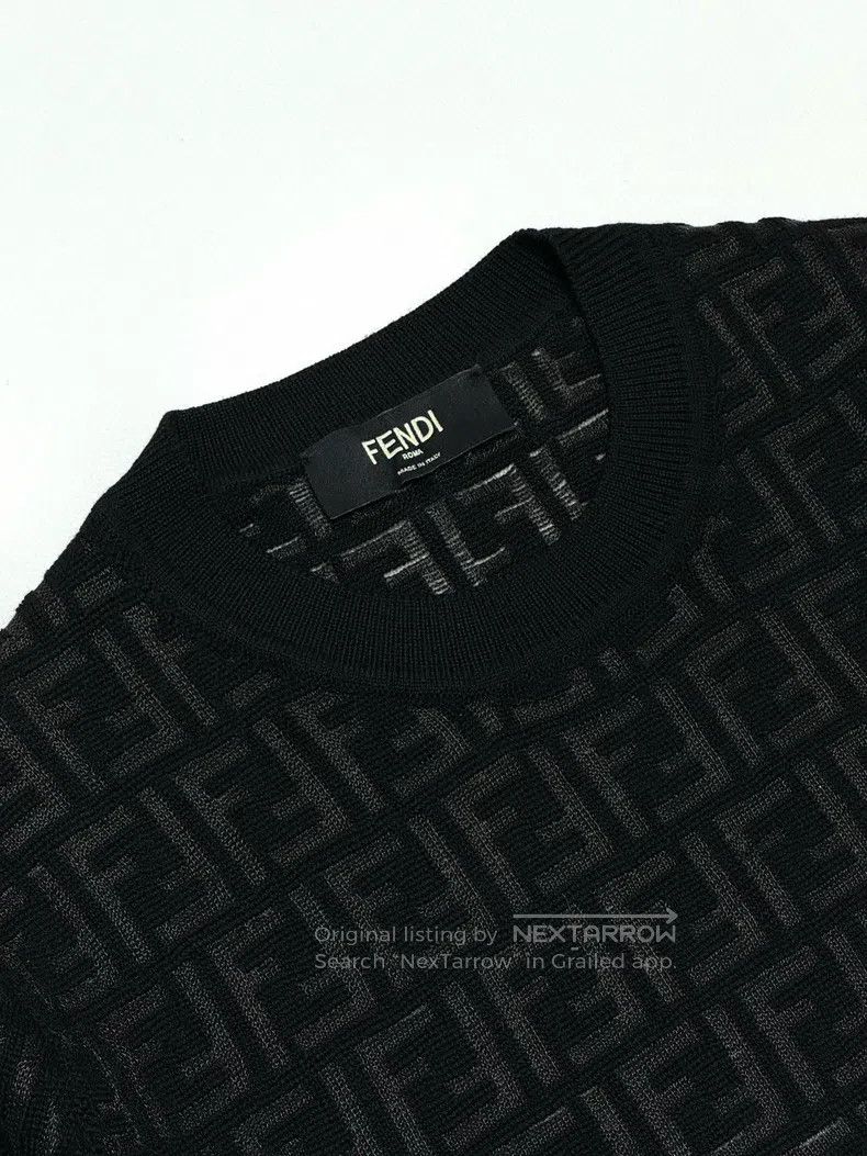 Fendi Fendi Black FF full print wool knitwear, classic style Size US S / EU 44-46 / 1 - 3 Thumbnail