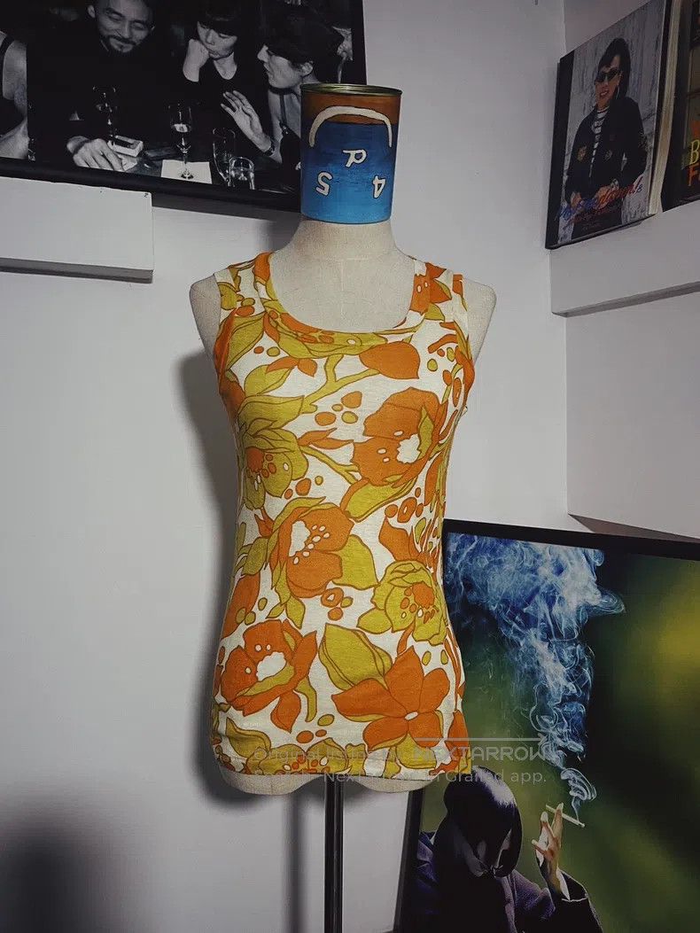 Yohji Yamamoto Yohji Yamamoto size 3 Floral red and yellow sleeveless Size L / US 10 / IT 46 - 1 Thumbnail