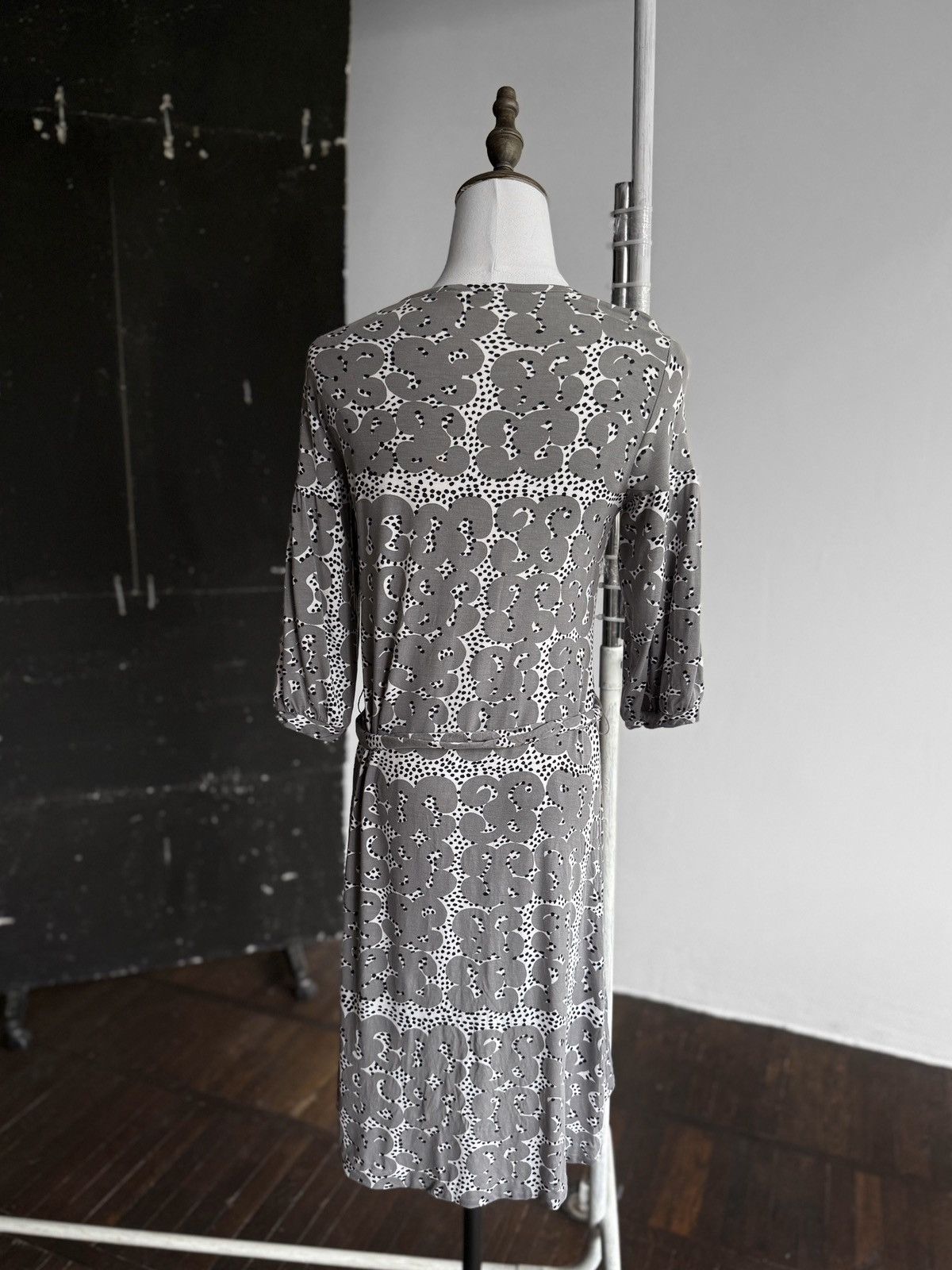 Designer × Marimekko Marimekko Vaapukka Viscose Dotted A-Line Knee Length Dress Size S / US 4 / IT 40 - 3 Thumbnail