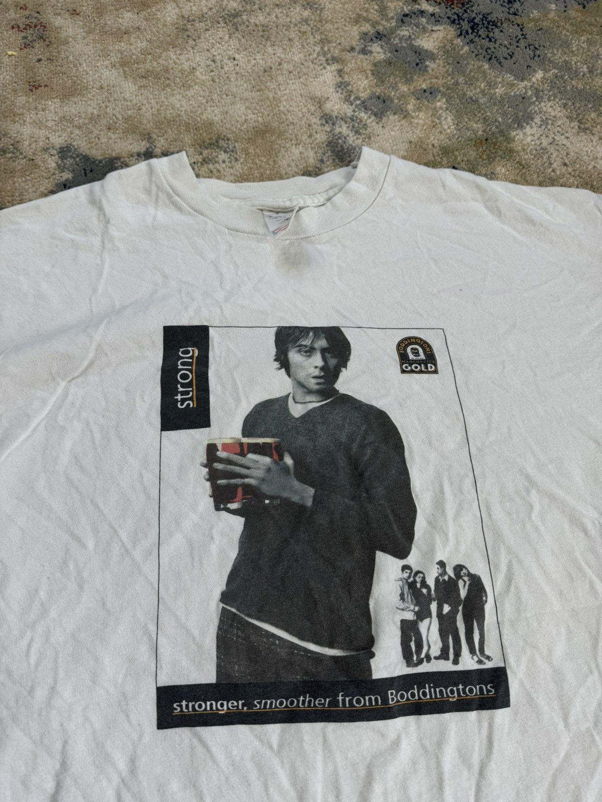 Fruit Of The Loom × Vintage Vintage 90s Boddingtons t-shirt Size US XL / EU 56 / 4 - 3 Thumbnail