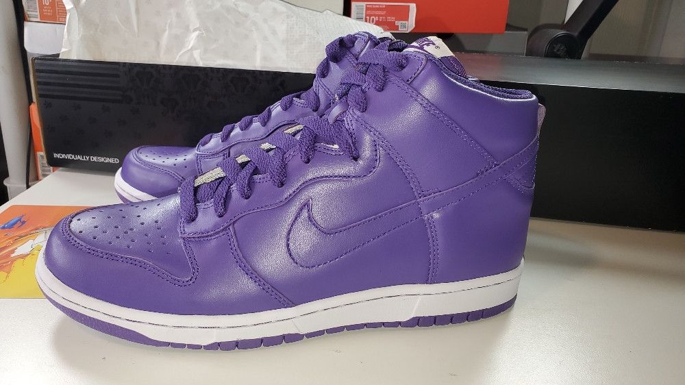 Nike Dunk High Premium ID Purple 2008 316142991 Size US 10.5 / EU 43-44 - 1 Thumbnail