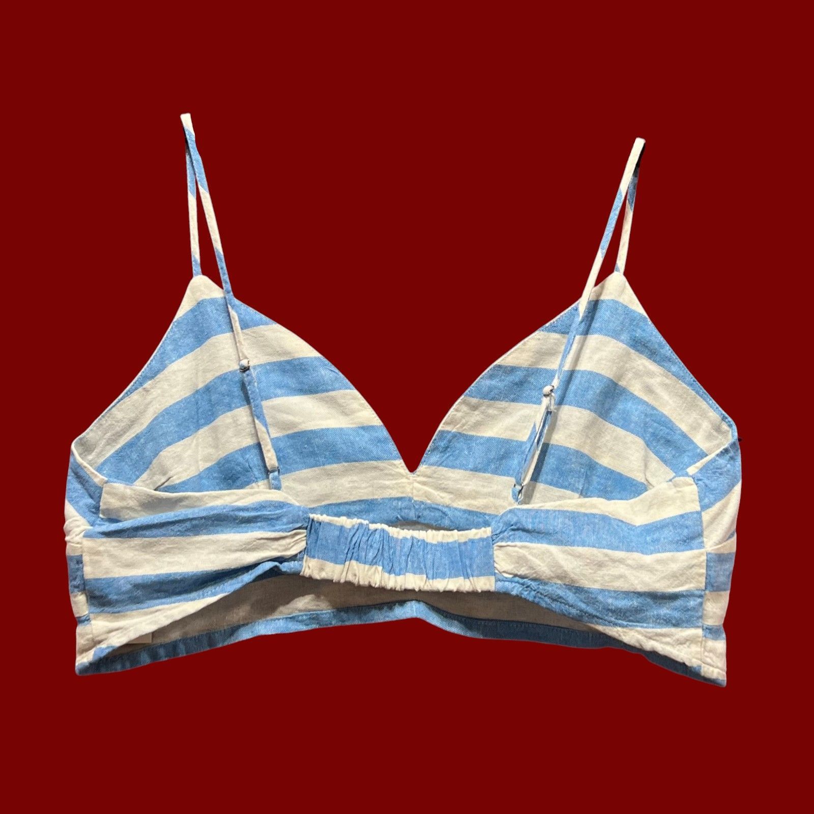 Other A New Day - Women's Beach Bungalow Linen Bralette Tank Top - Size L / US 10 / IT 46 - 4 Thumbnail