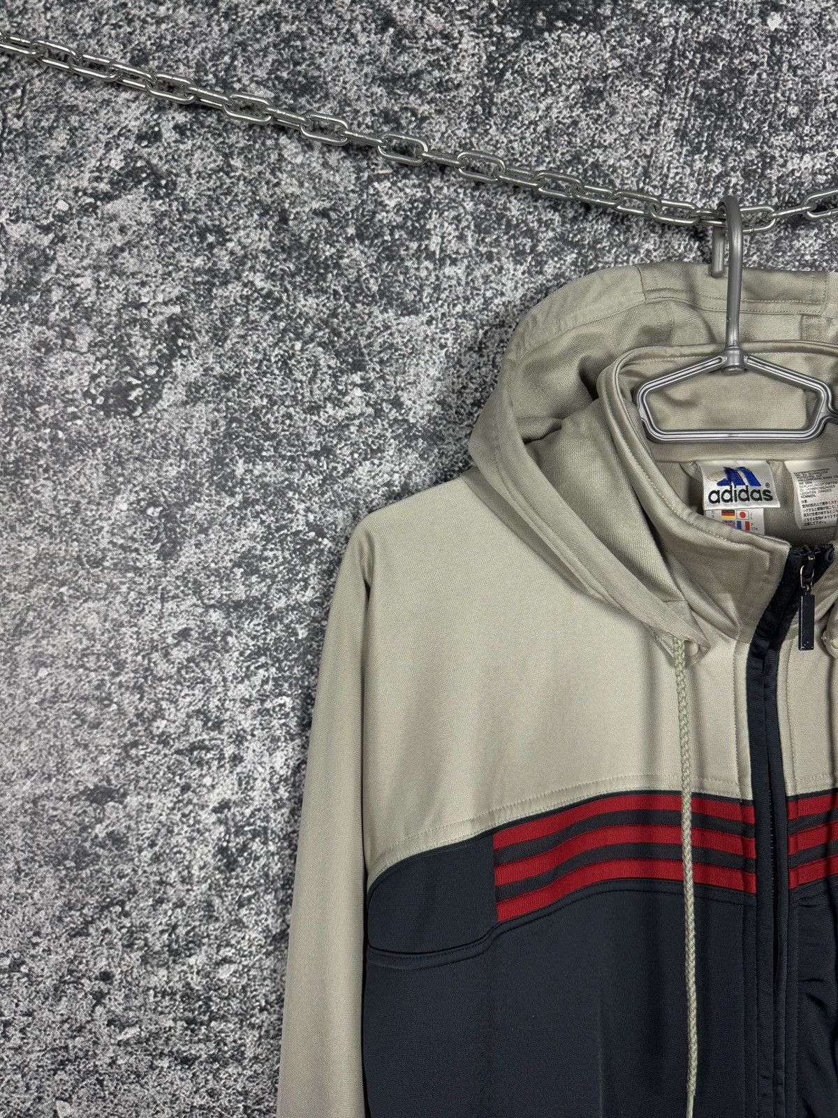Adidas Men’s Adidas Vintage Hoodie Full Zip Jacket 90s Retro Size M Size US M / EU 48-50 / 2 - 3 Thumbnail