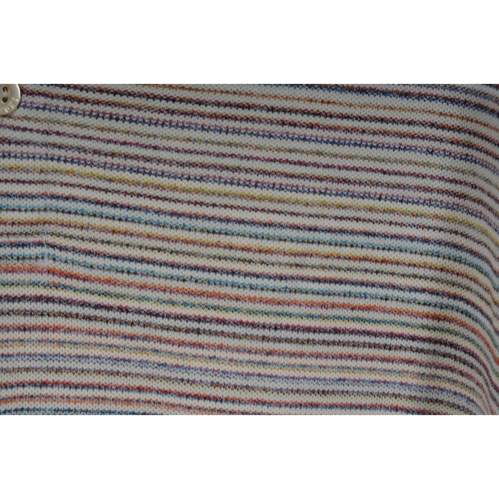 Missoni Striped Polo Shirt Blue White Orange Size US M / EU 48-50 / 2 - 4 Thumbnail