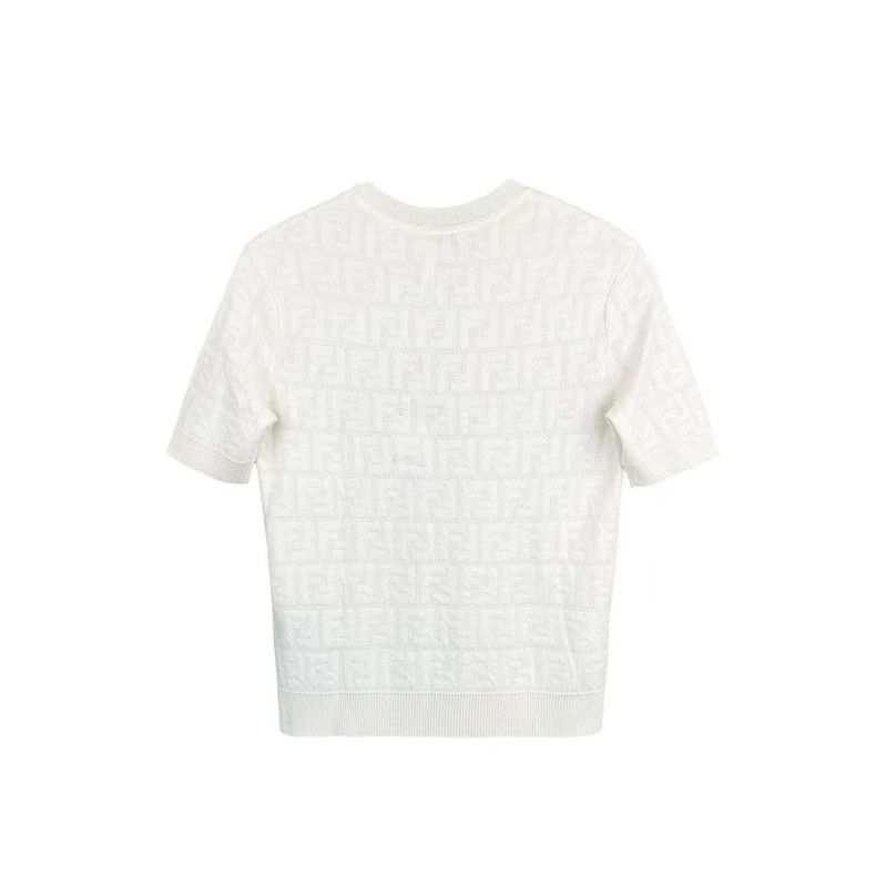 Fendi Fendi size 38 Double F embossed full-printed short sleeve Size US XXS / EU 40 - 2 Thumbnail