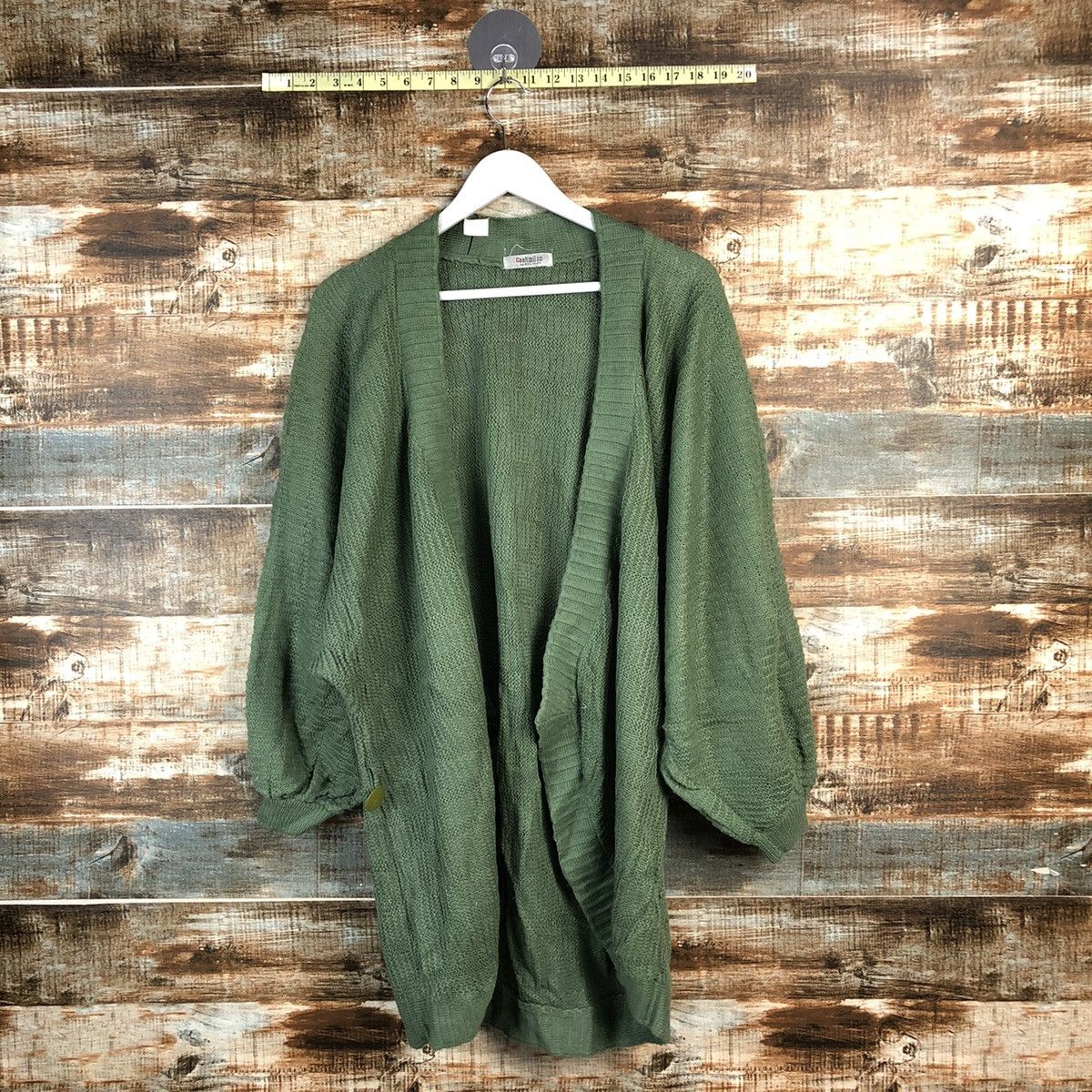Japanese Brand DL Cashmilon Green Cardigan Knitwear #C484 Size XL / US 12-14 / IT 48-50 - 1 Thumbnail