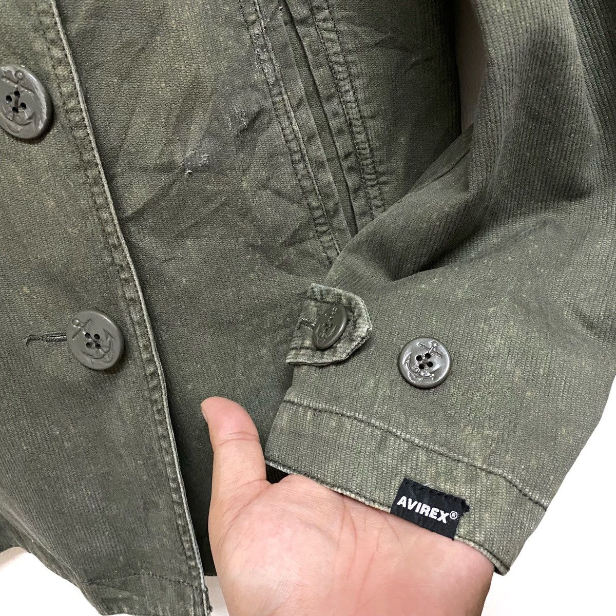 Avirex × Vintage Vintage Avirex USA Certificate Military Chore Button Up Size US L / EU 52-54 / 3 - 6 Thumbnail