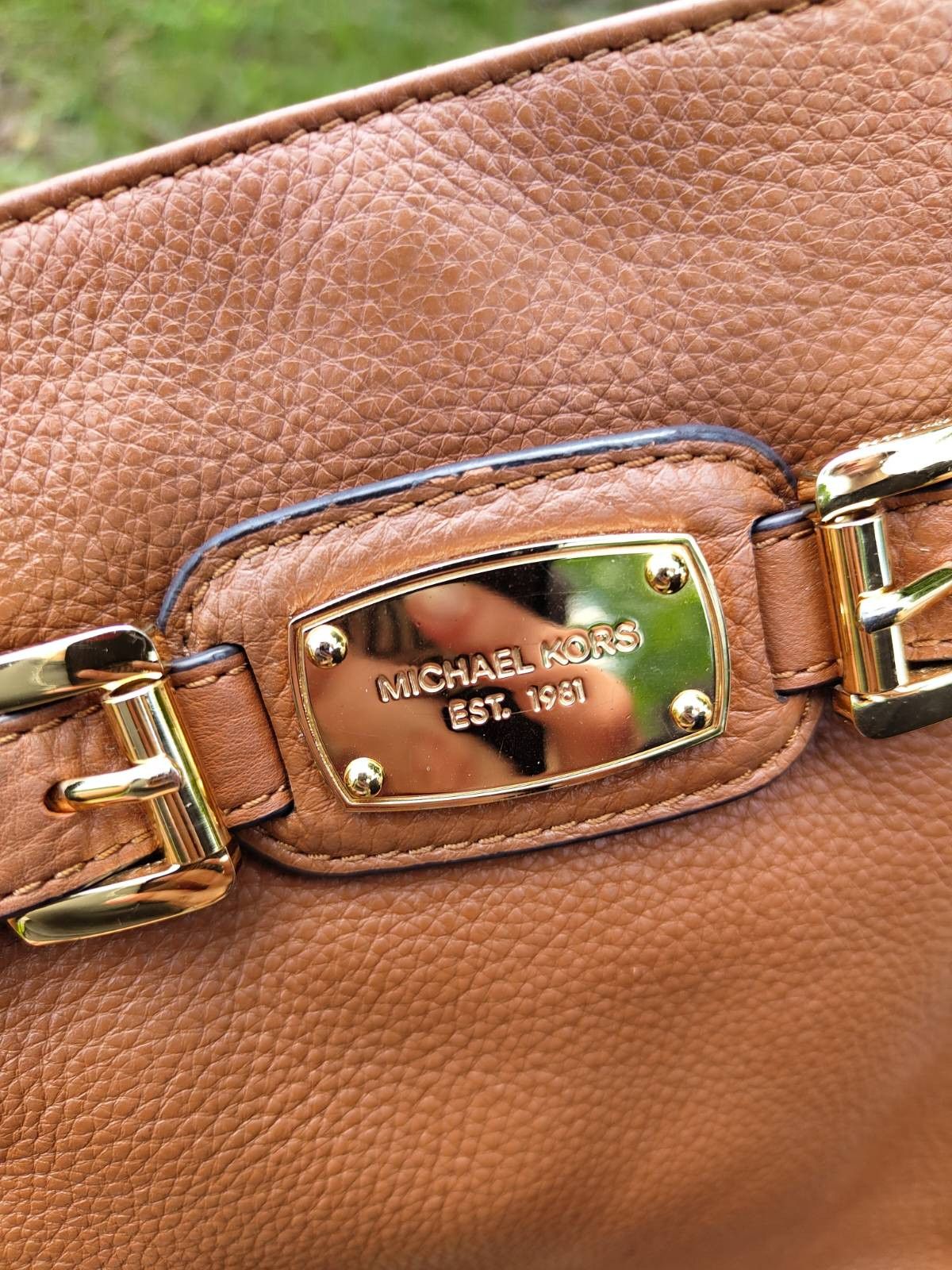 Michael Kors Michael Kors Hamilton Crossbody Bag Gold Chain Brown Leather Size ONE SIZE - 2 Thumbnail