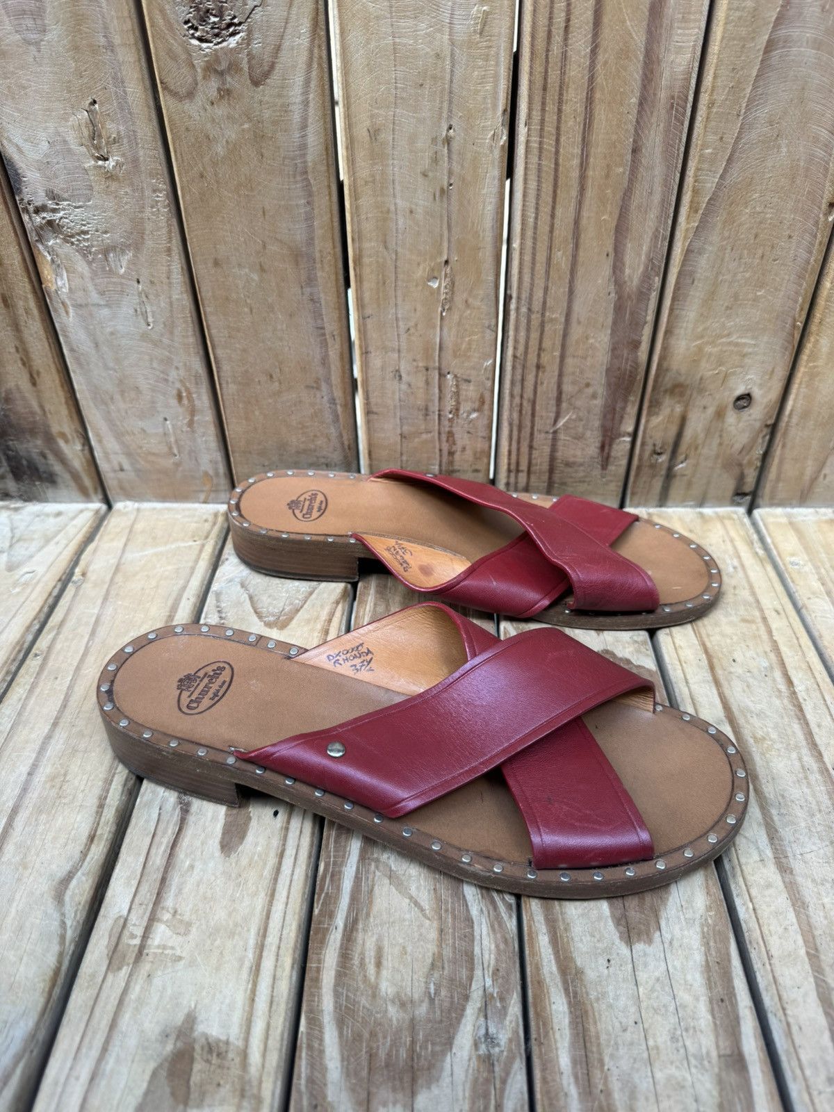 Church's Church’s women’s red strappy slip on sandals EUR 37.5 UK 5.5 Size US 7.5 / IT 37.5 - 3 Thumbnail