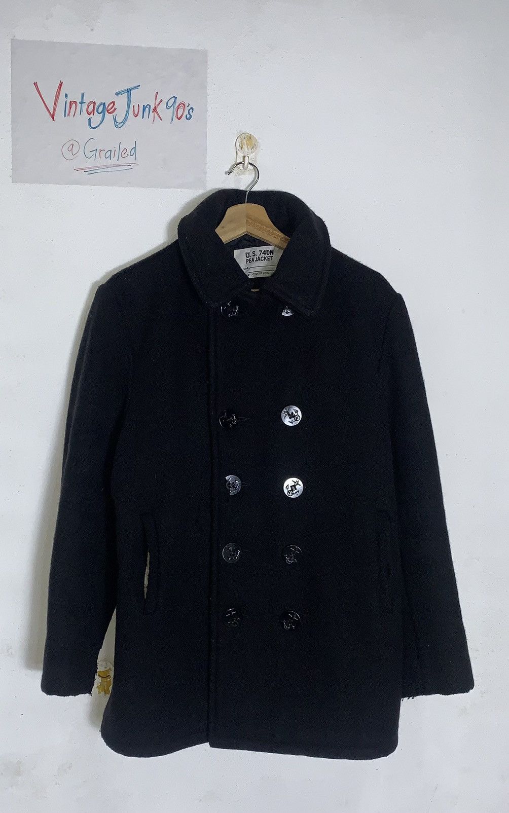 Vintage Vintage U.S 740N PEA JACKET WOOL Size US M / EU 48-50 / 2 - 1 Thumbnail
