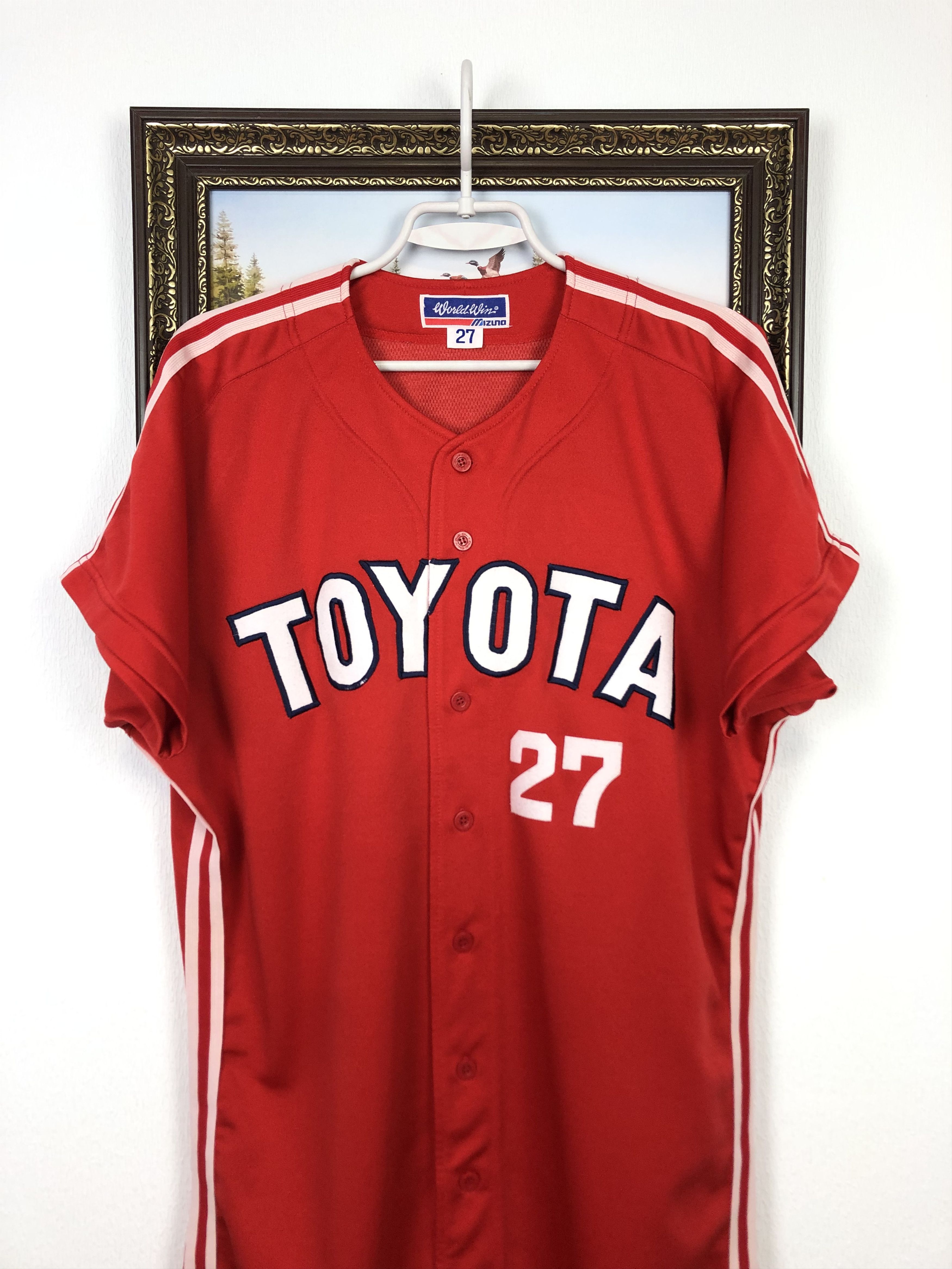 Vintage Vintage Racing Toyota NASCAR Shirt Red Jersey Button Up Tee Size US L / EU 52-54 / 3 - 2 Thumbnail