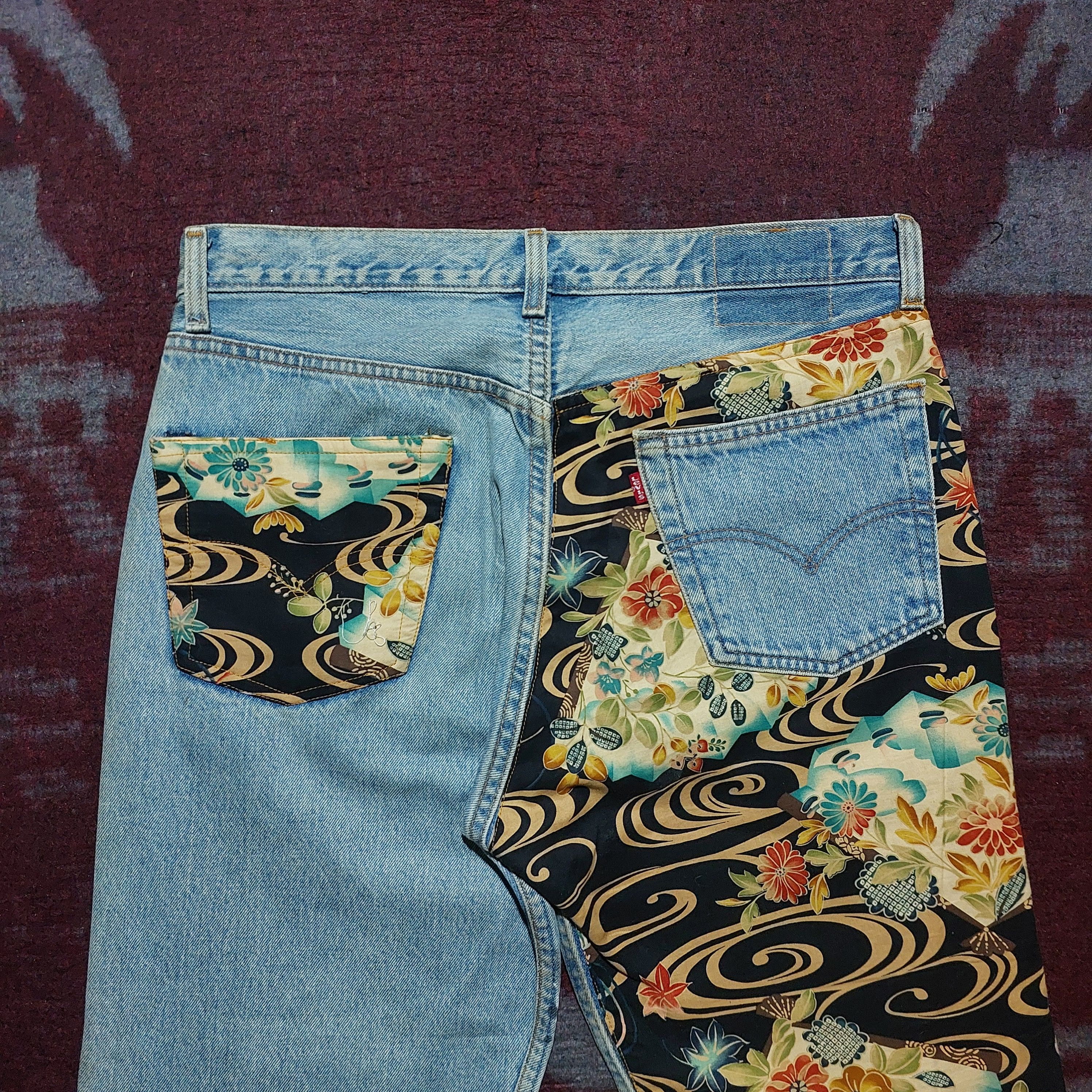 Levi's Vintage 501 Levi's custom tiger art japan sakura denim Size US 34 / EU 50 - 6 Thumbnail