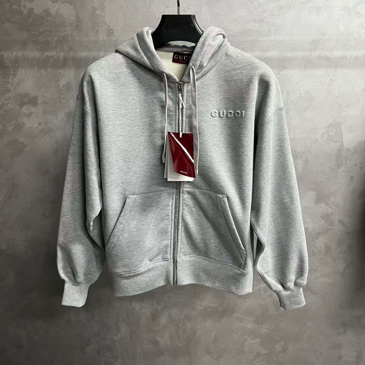 Gucci Gucci Embroidered Oversized Gray Hoodie us_2 Women Size XS / US 0-2 / IT 36-38 - 1 Thumbnail