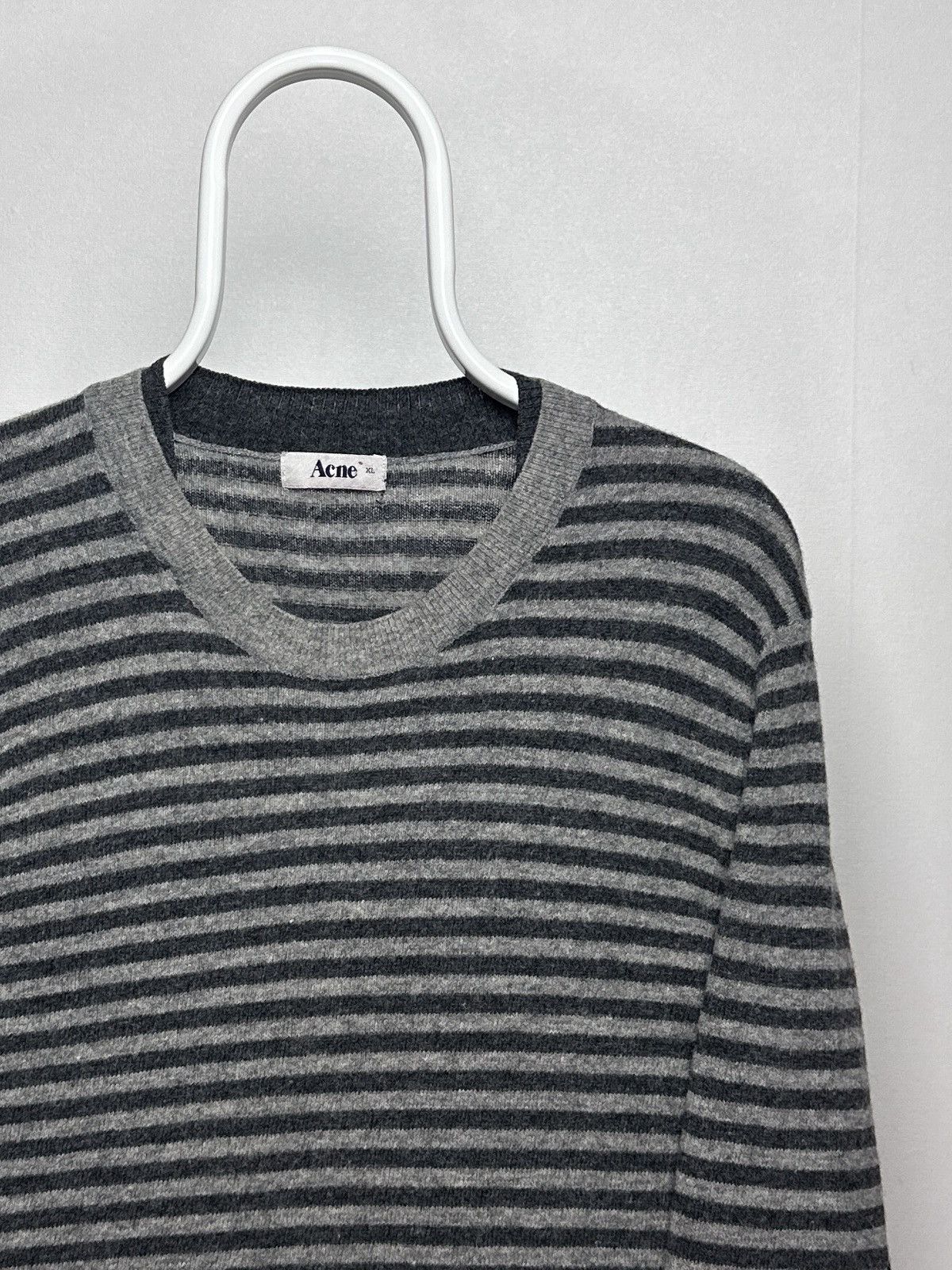 Acne Studios Acne Cerbourg AW11 Elbow Padded Stripped Wool Sweater Size US XL / EU 56 / 4 - 3 Thumbnail