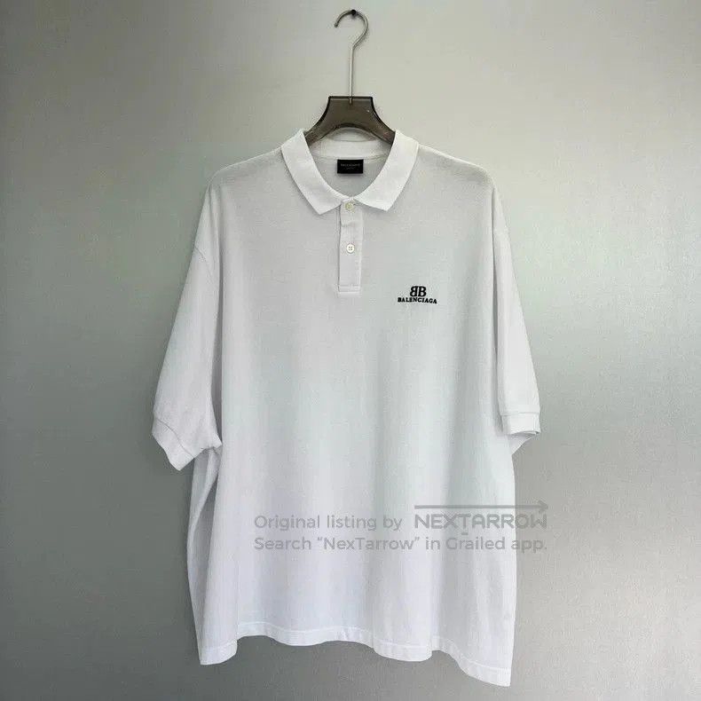 Balenciaga Balenciaga Embroidered Logo Loose Polo. Size US XXL / EU 58 / 5 - 1 Thumbnail