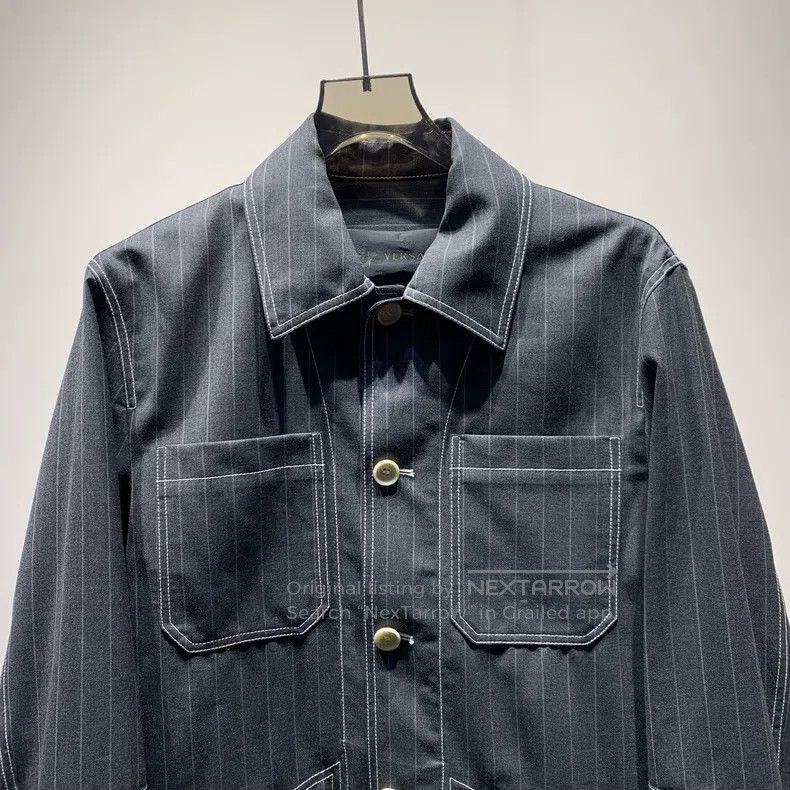 Versace Versace Vertical striped cargo jacket jacket Size US S / EU 44-46 / 1 - 3 Thumbnail
