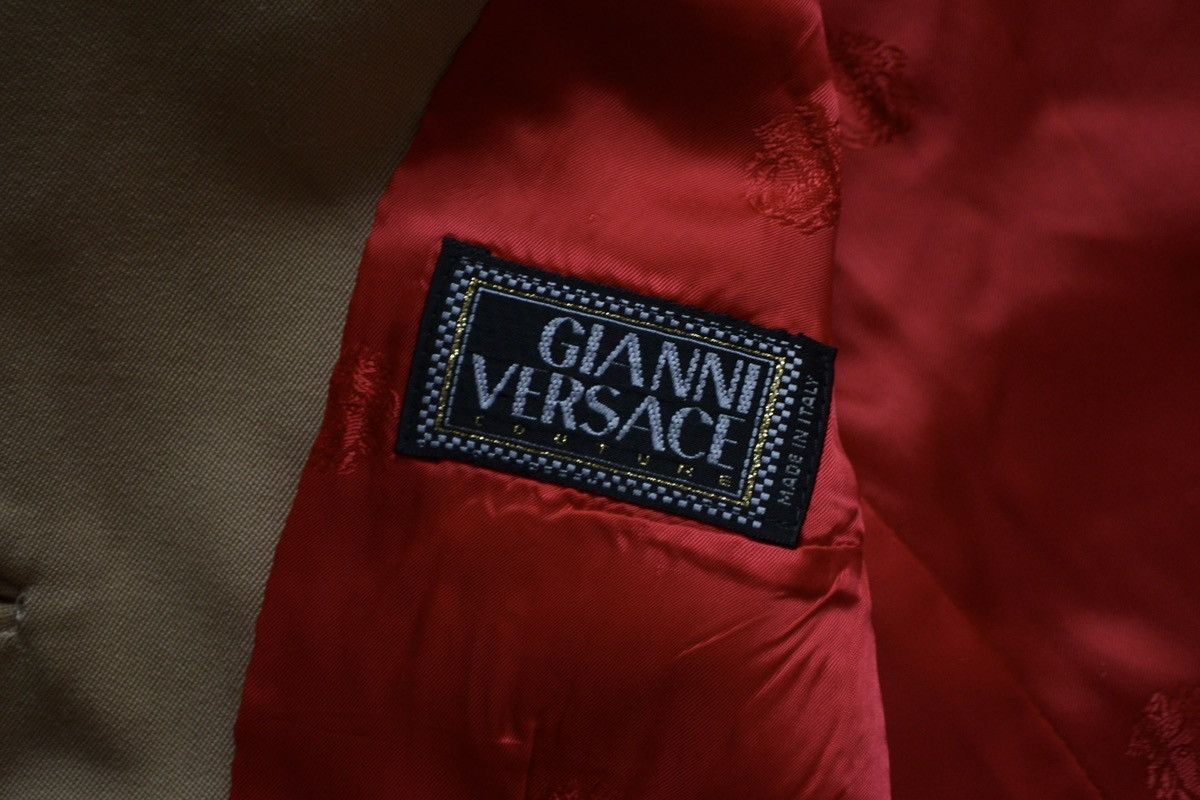 Versace FW1999 Contrast Red Rayon Lined Wool Pant Suit Size M / US 6-8 / IT 42-44 - 17 Thumbnail