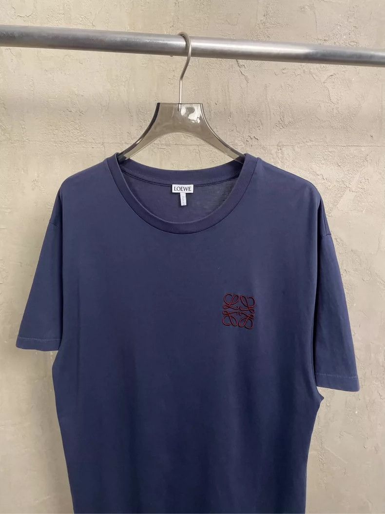 Loewe loewe Dark blue short-sleeved shirt with red logo embroider Size US M / EU 48-50 / 2 - 4 Thumbnail
