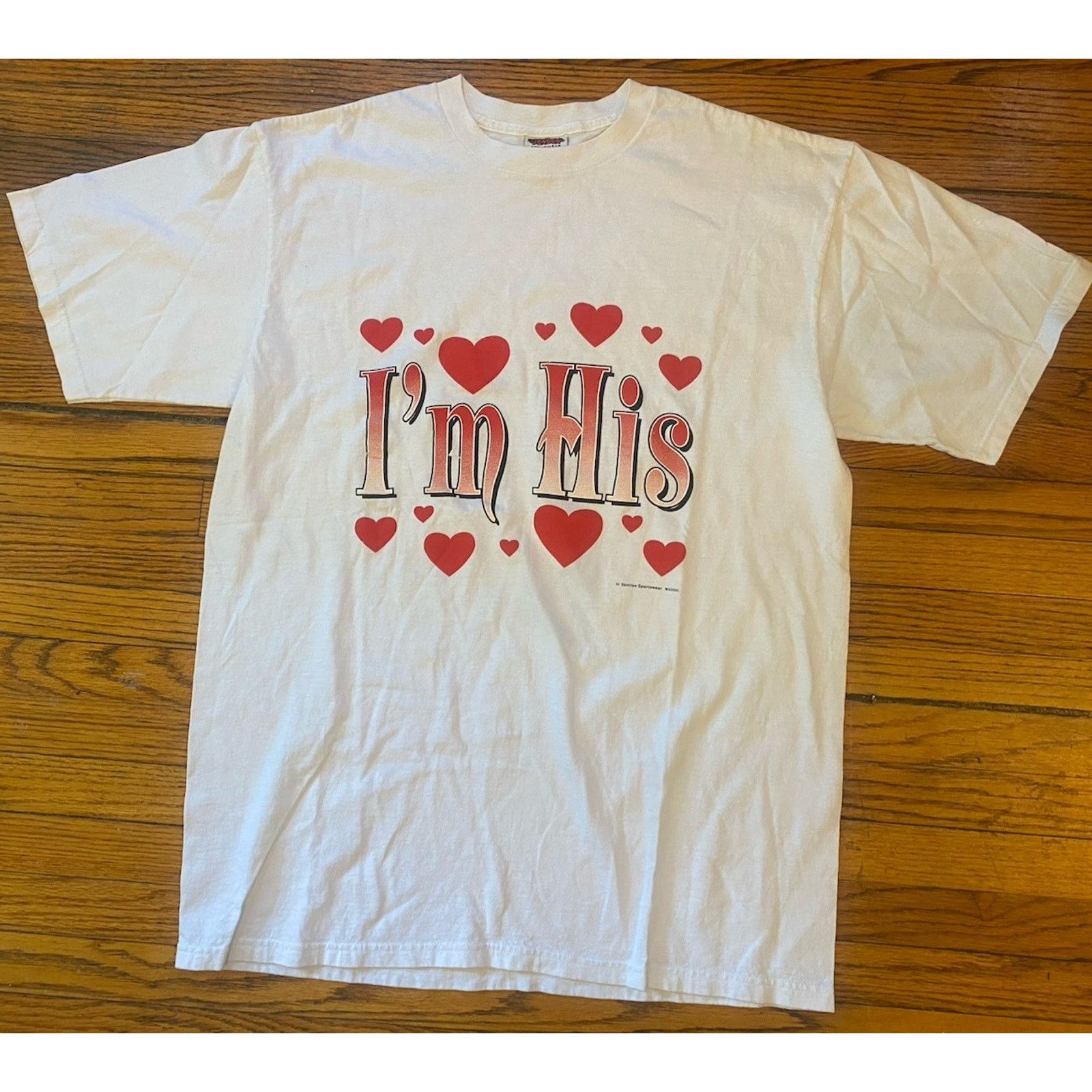 Vintage VTG I’m His Heavy Weight T Shirt Hearts Women’s Oversized XL Size XL / US 12-14 / IT 48-50 - 1 Thumbnail