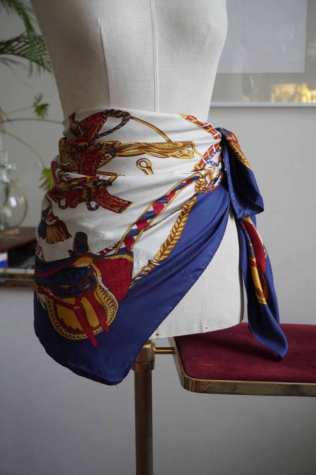 Other Vintage Feliciani 100% Silk Scarf Sailor, Hand‑Rolled Hem Size ONE SIZE - 6 Thumbnail