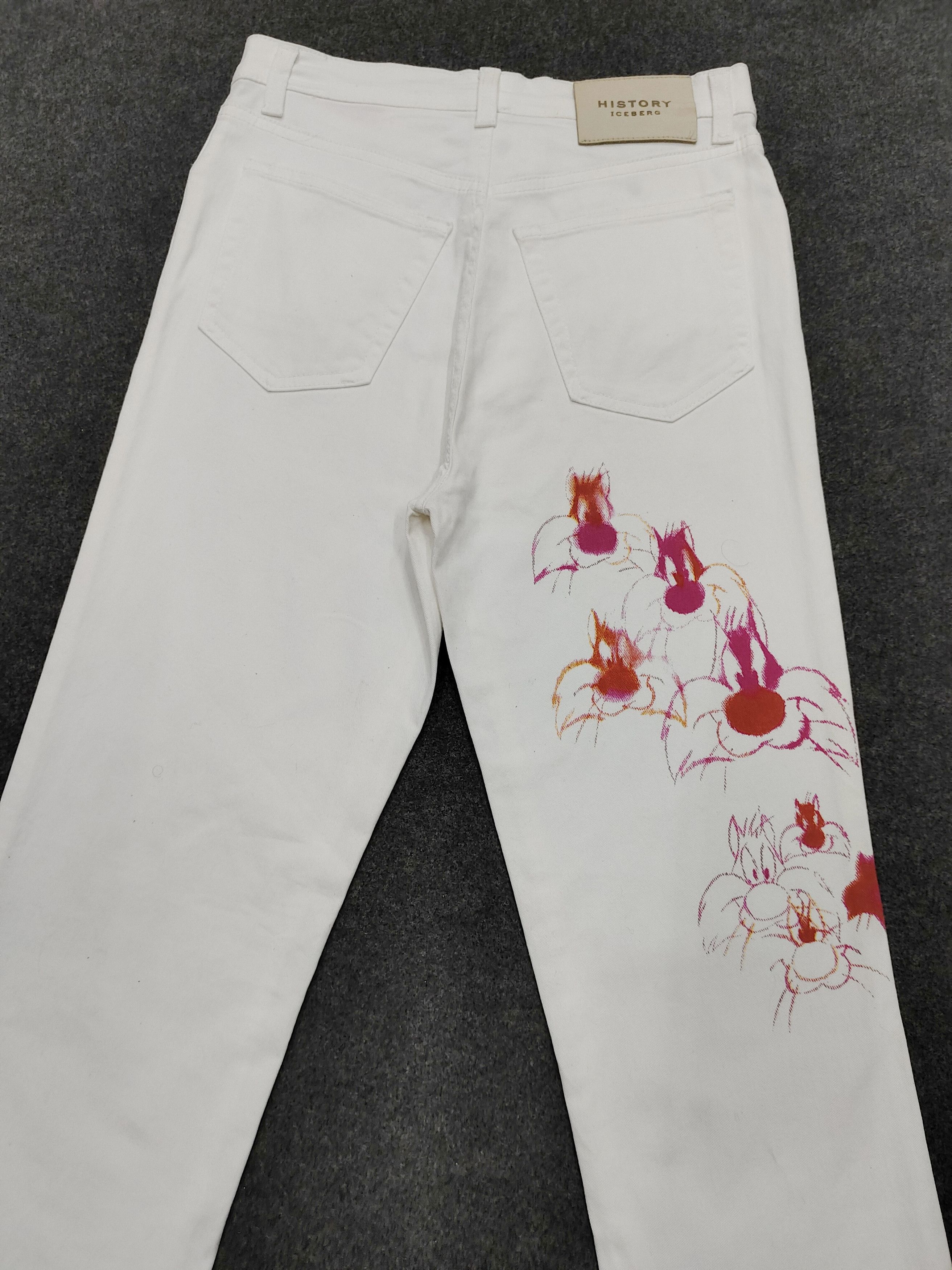 Iceberg 2000s Iceberg- Pop Art Fairy Grunge Sylvester Graphic Jeans Size 28" / US 6 / IT 42 - 5 Thumbnail
