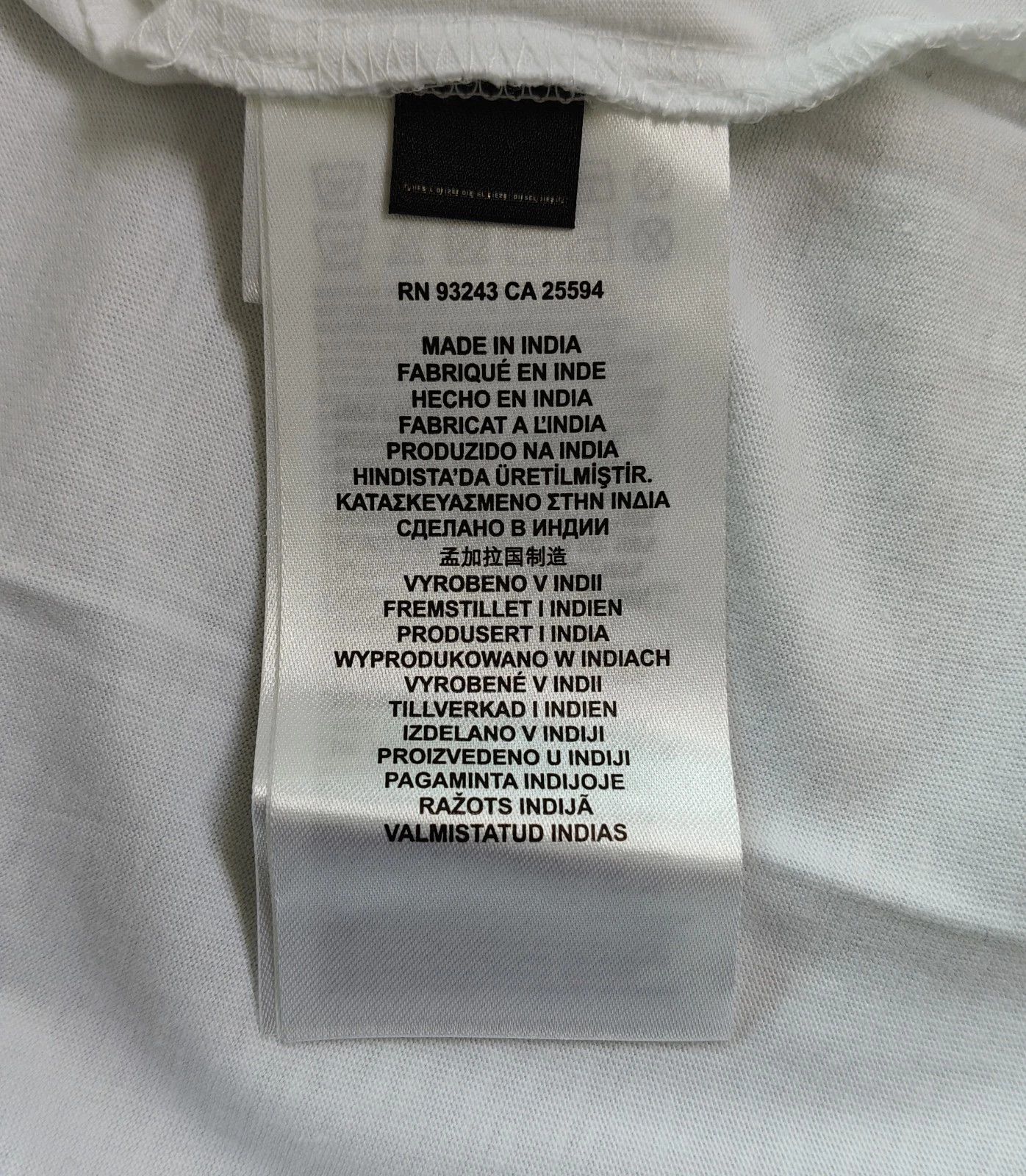 Diesel DIESEL White T-shirt with DSL 78 Denim print T 4170 Size US S / EU 44-46 / 1 - 6 Thumbnail