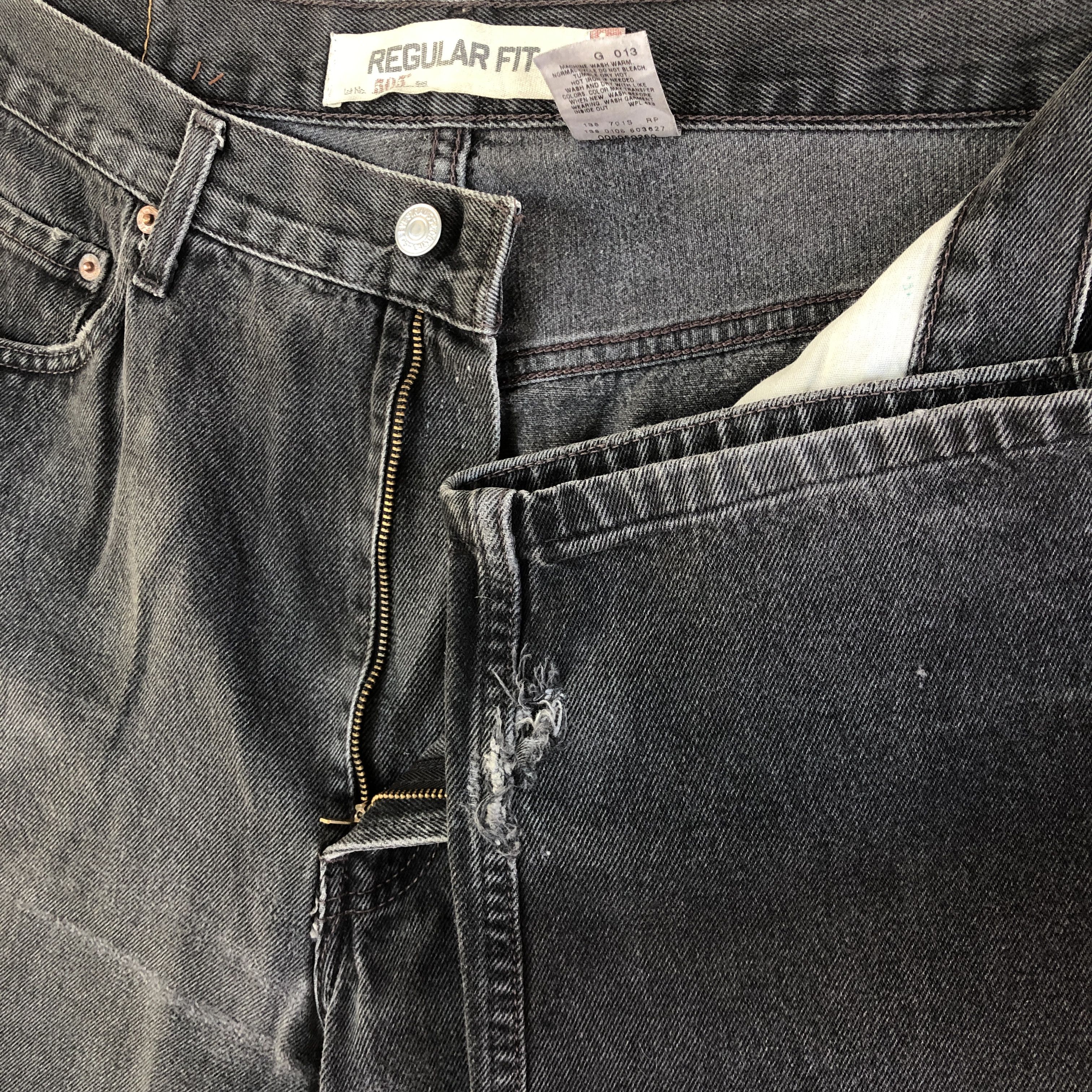 Levi's Vintage Levi's 505 Jeans Levis Faded Black Denim Pants Size US 34 / EU 50 - 10 Thumbnail