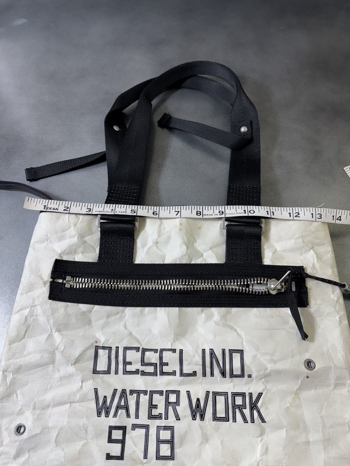 Diesel Diesel Paper Bag Waxed Tote Bag Y2K Crinkle Texture Purse Size ONE SIZE - 3 Thumbnail