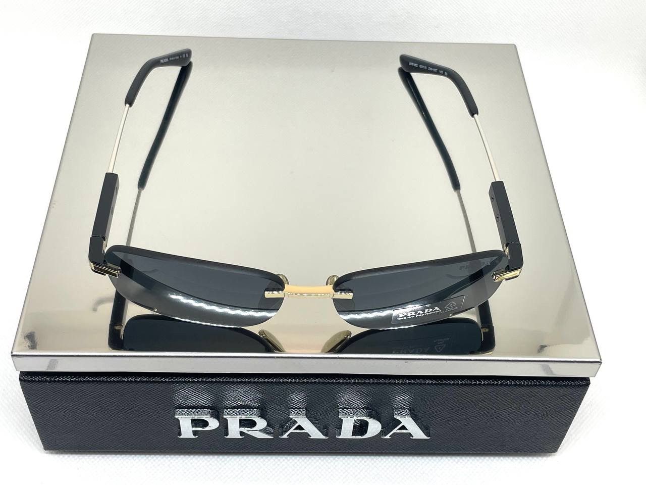 Prada Prada Sunglasses with iconic metal plaque PR68ZS ZVN09T Size ONE SIZE - 6 Thumbnail