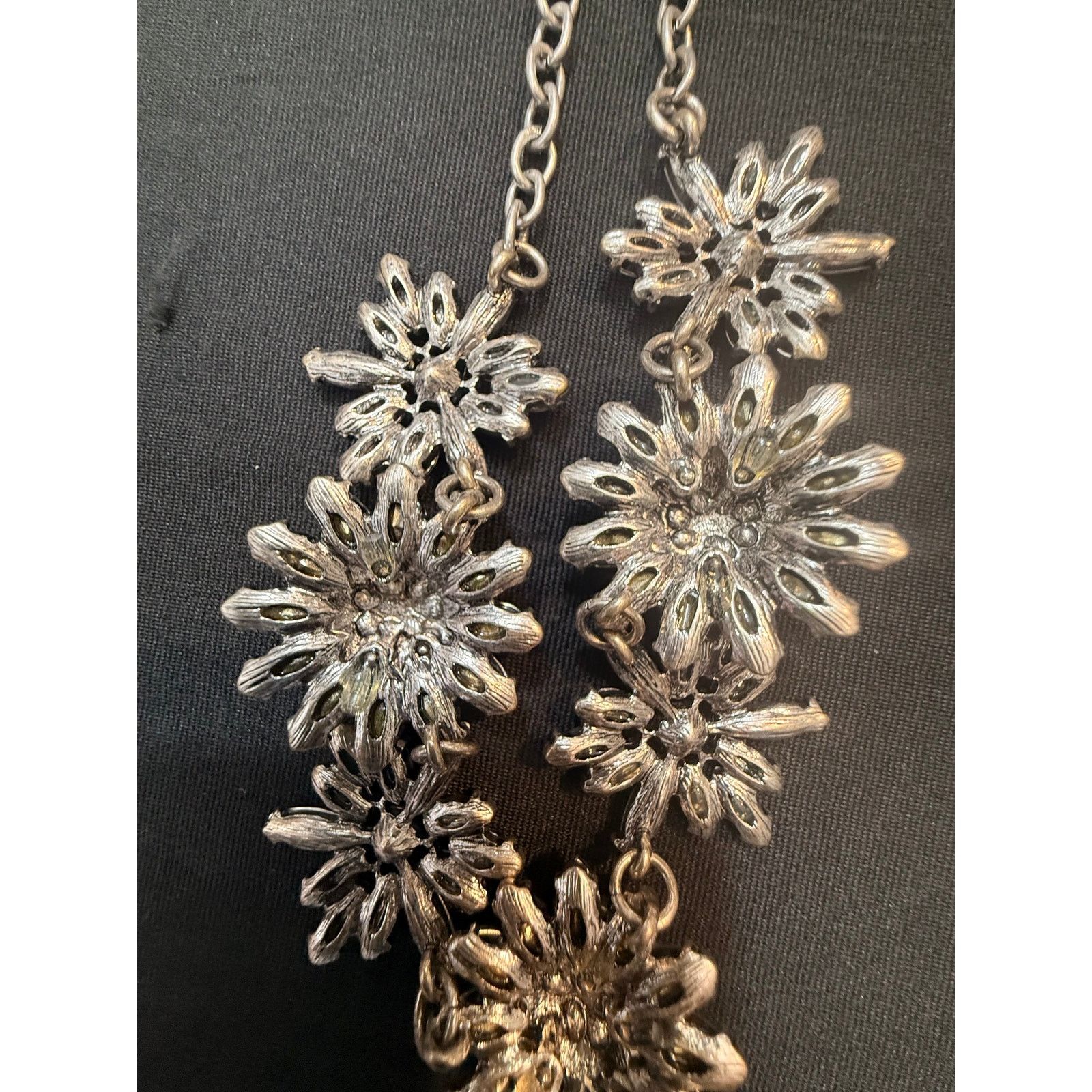 Other NWOT Chicos Rhinestone Statement Necklace 23” Silver Tone Size ONE SIZE - 5 Thumbnail