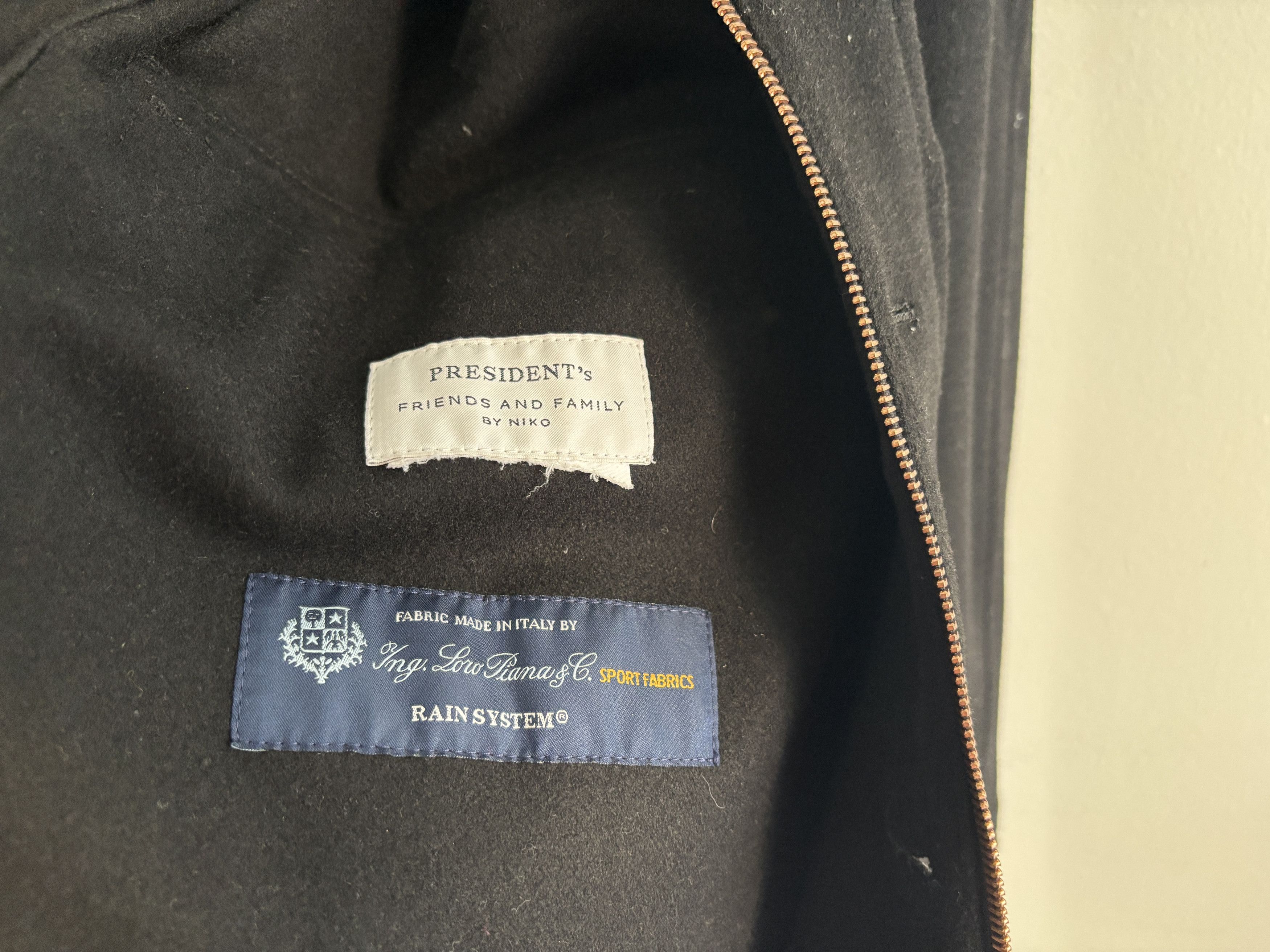 President's Loro Piana Rain System Black Wool Salvation Field Jacket Size US M / EU 48-50 / 2 - 15 Thumbnail