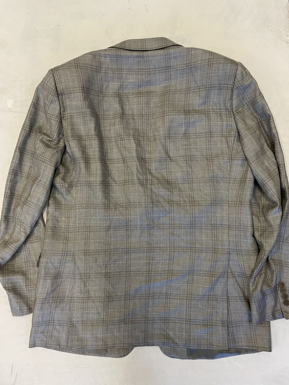 Ermenegildo Zegna Cashmere & Silk Check Jacket Size 50L - 13 Thumbnail